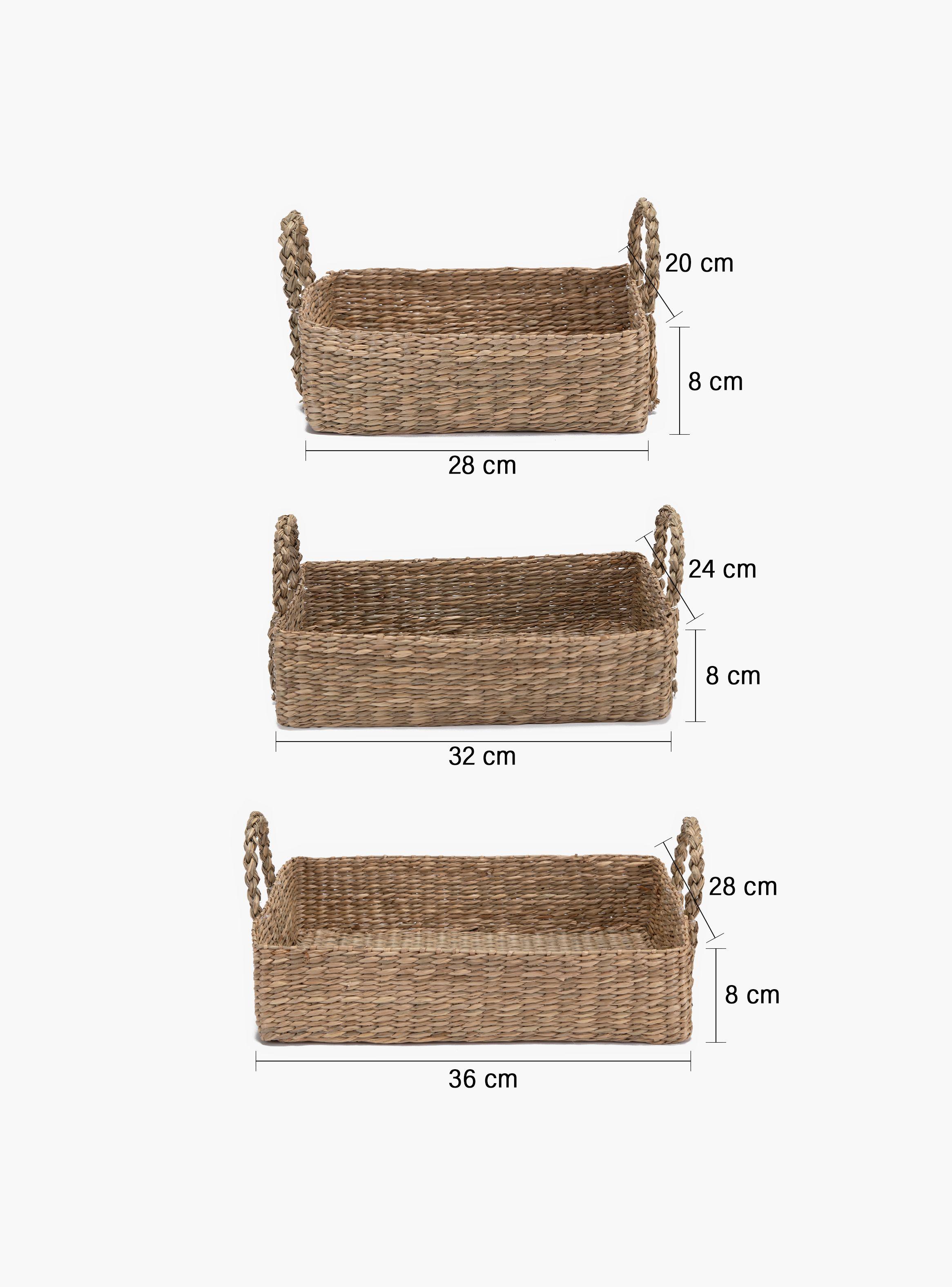 Pack de 3 Canastos Organizadores Amelia Natural-6