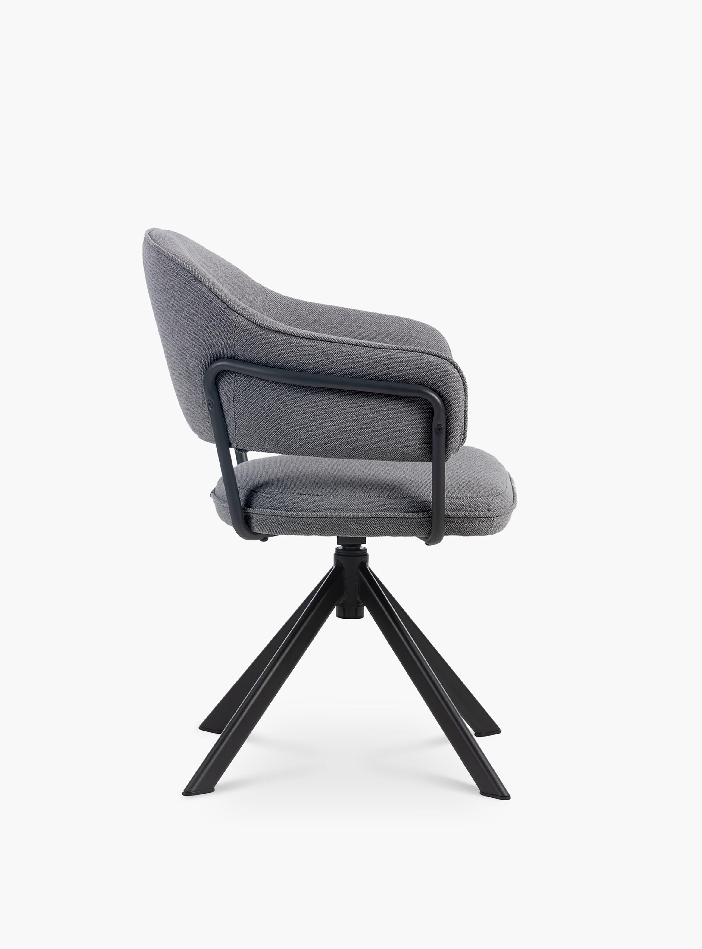 Silla Home Office Stanford Giratoria Gris Oscuro-2