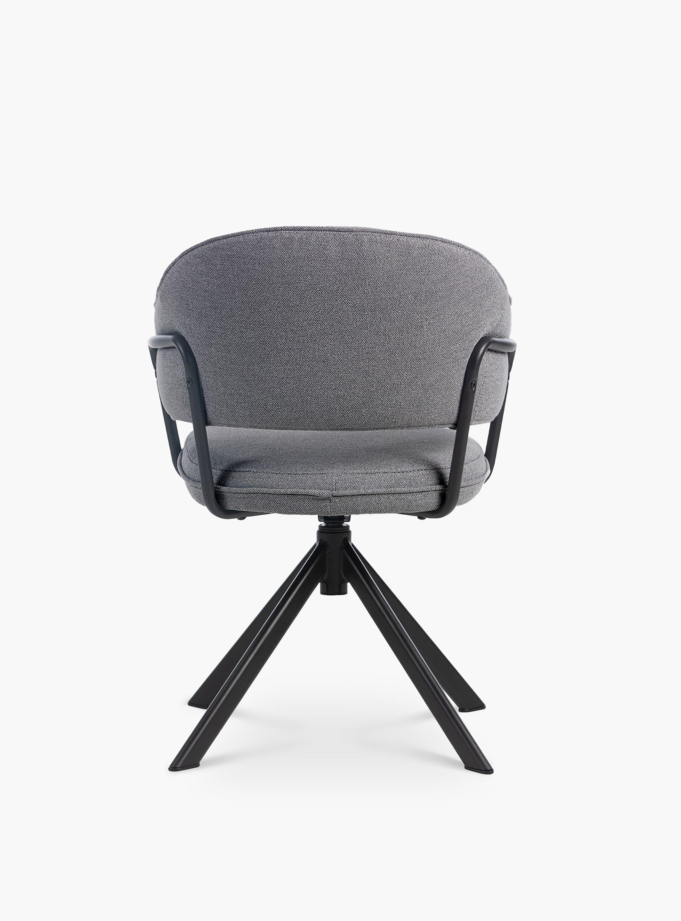 Silla Home Office Stanford Giratoria Gris Oscuro-4