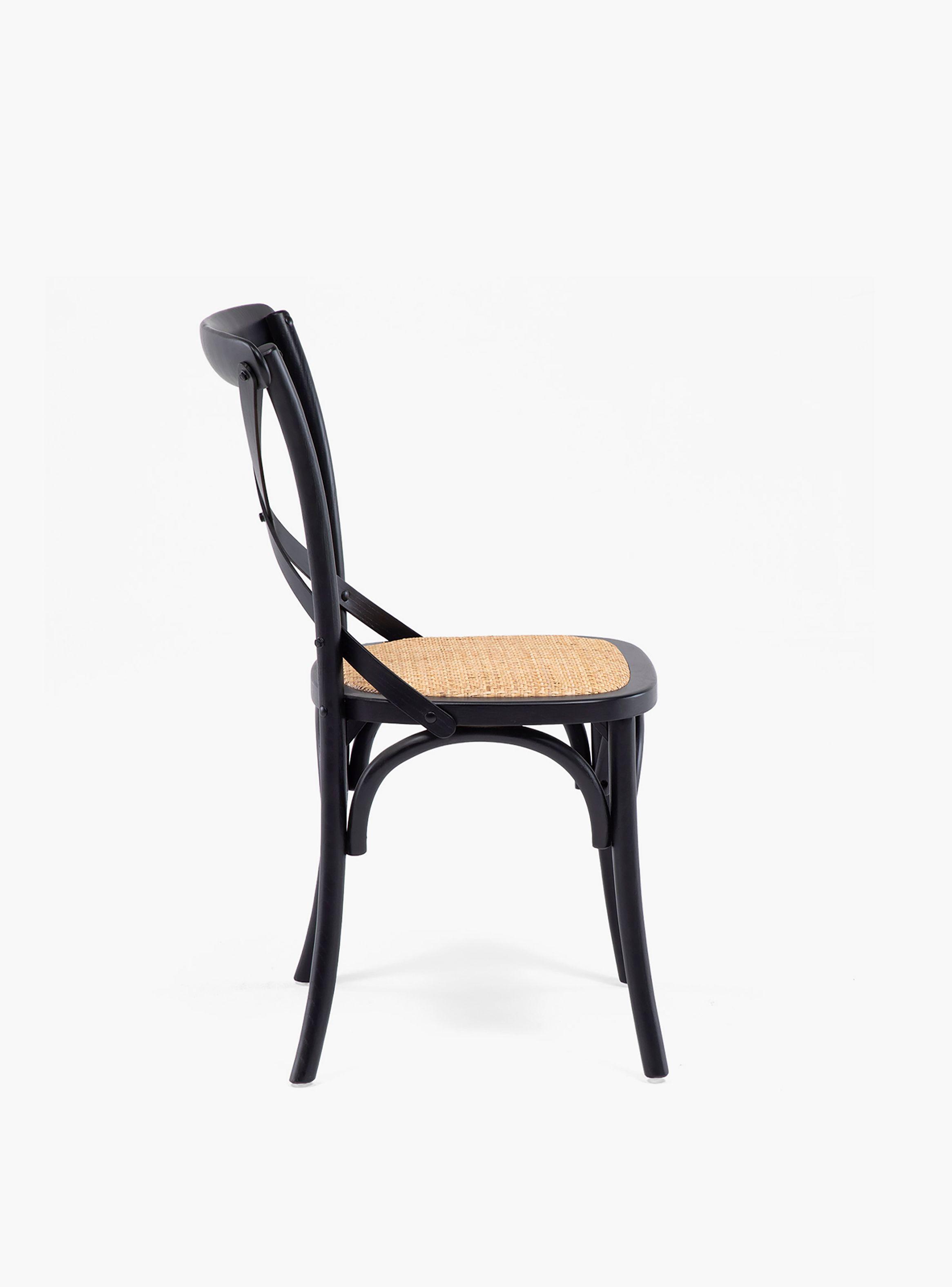 Silla Madera Tradition Rattan Negro-3
