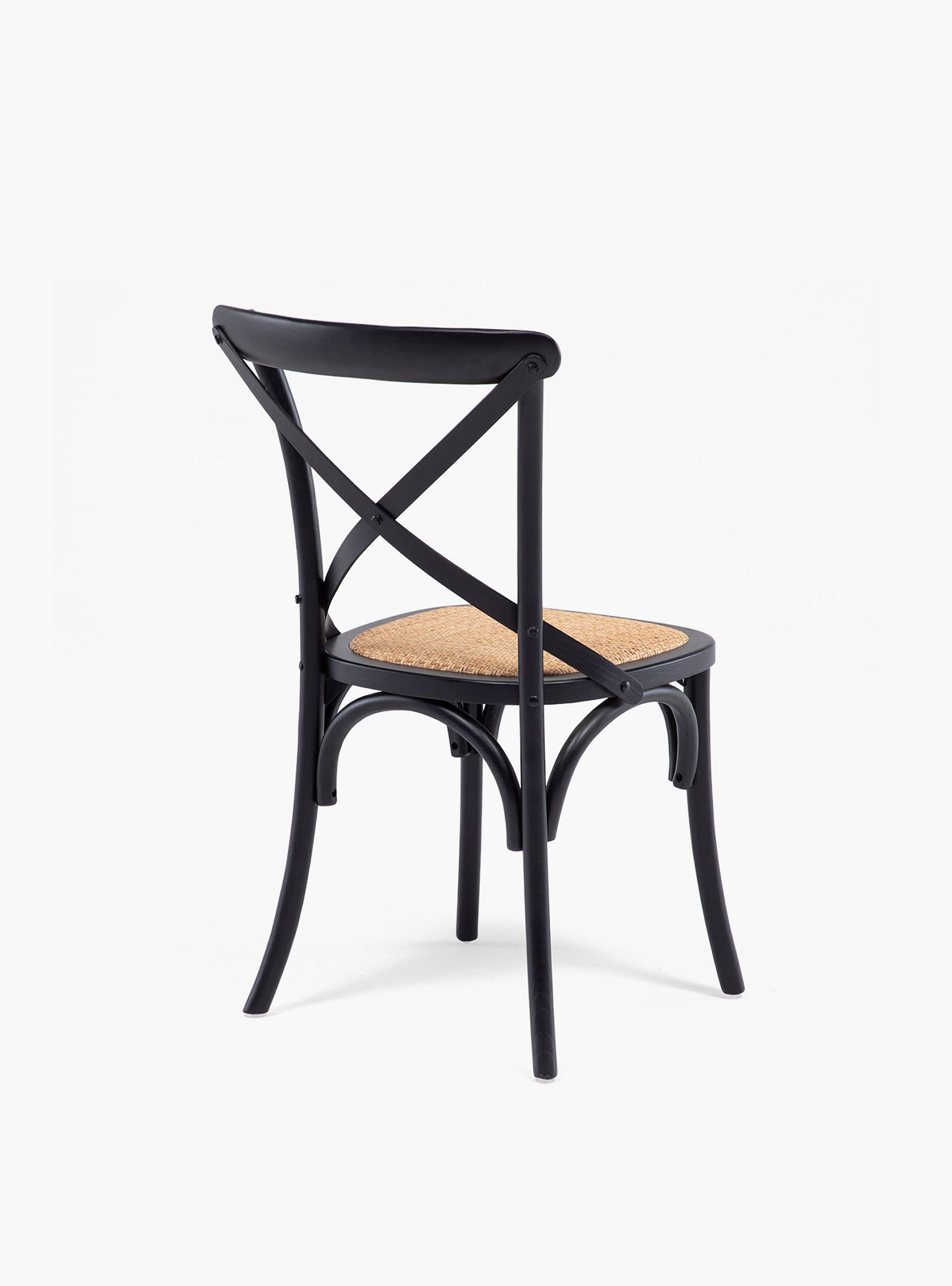 Silla Madera Tradition Rattan Negro-4