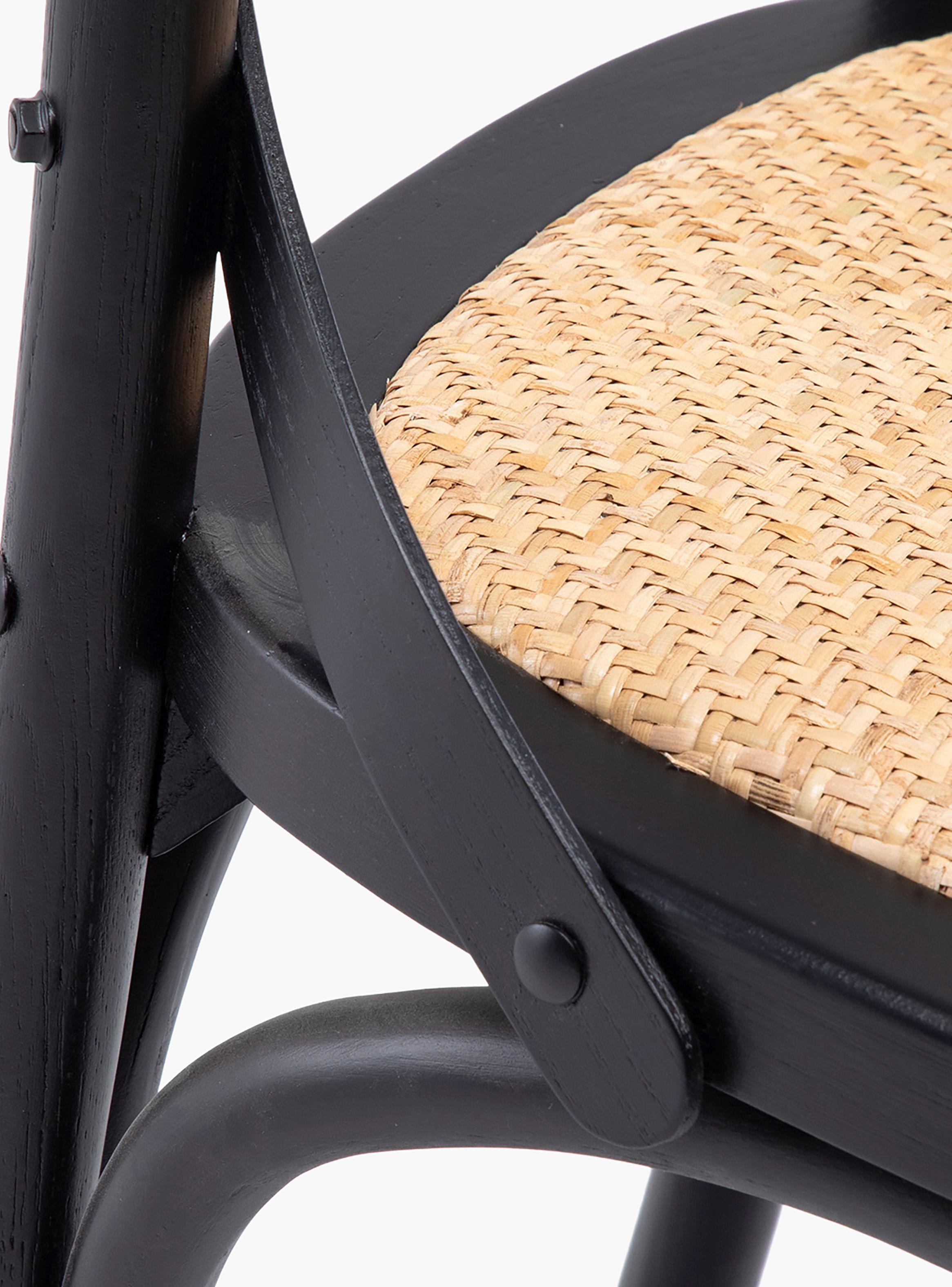 Silla Madera Tradition Rattan Negro-8