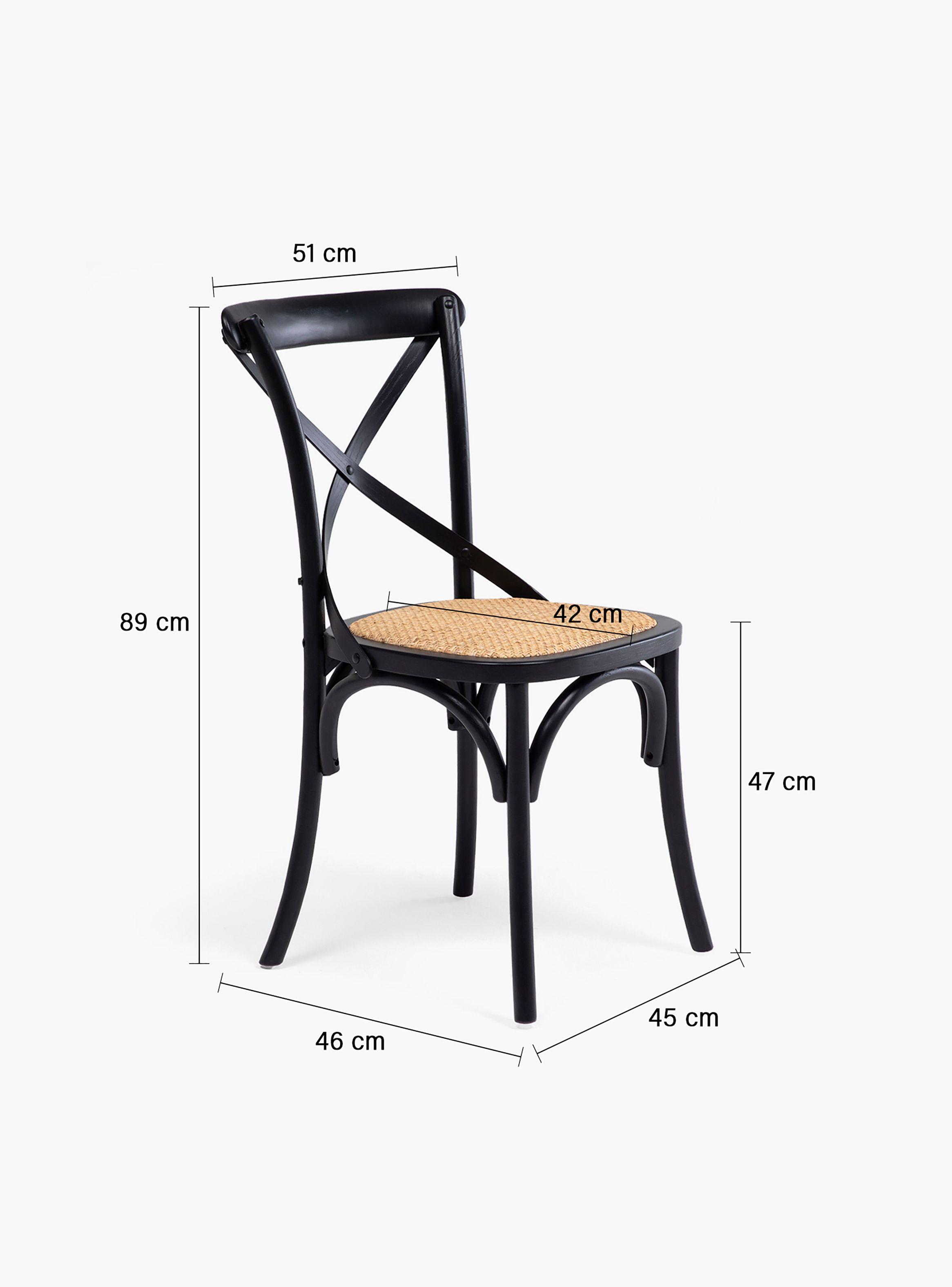Silla Madera Tradition Rattan Negro-9