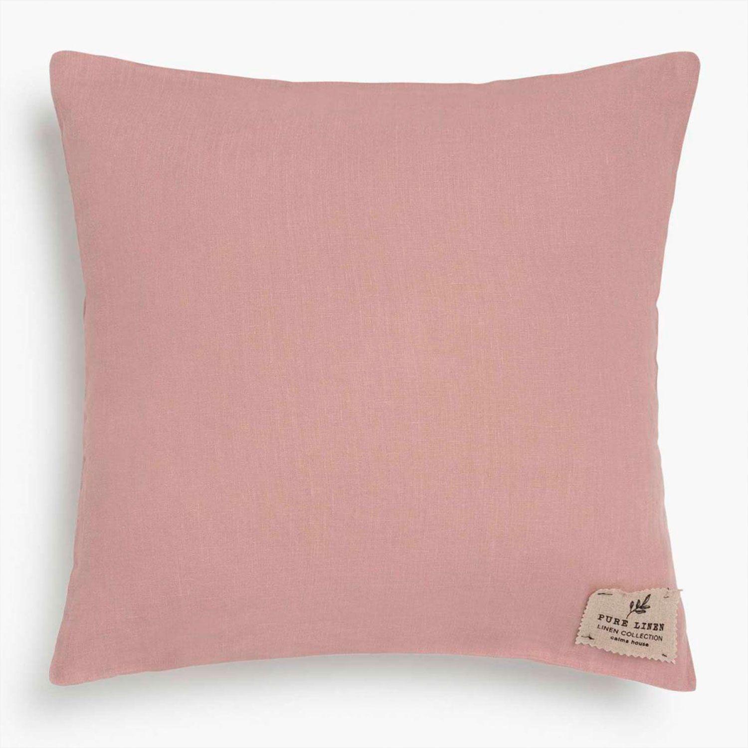 Funda Cojin Lino 60x60 Rosado-0