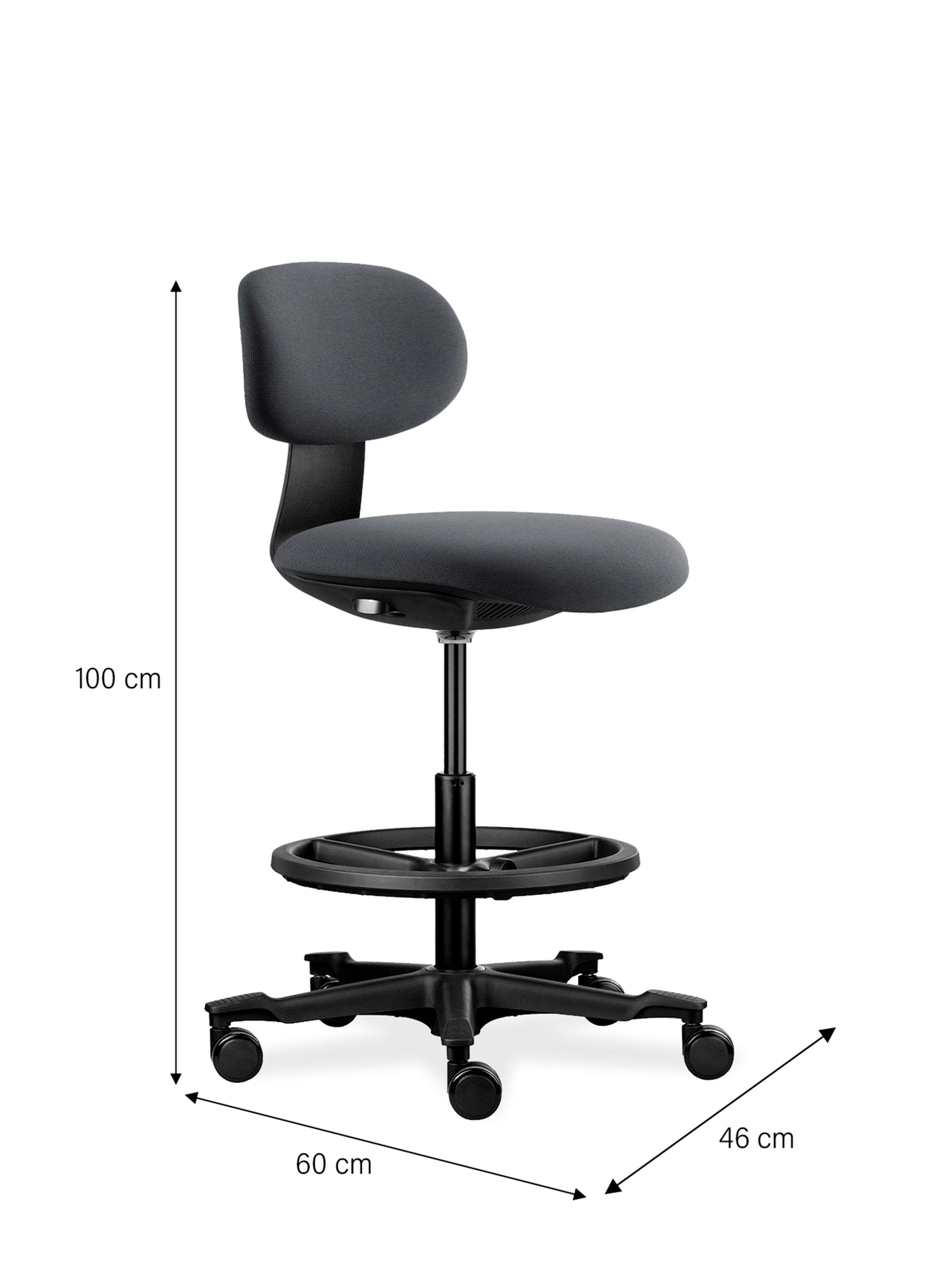 Silla oficina Buro Cajero Gris Oscuro-4