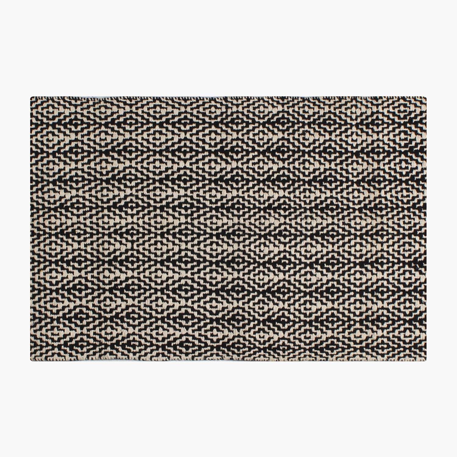 Alfombra Algodon Nepal 170x240 Negro-1