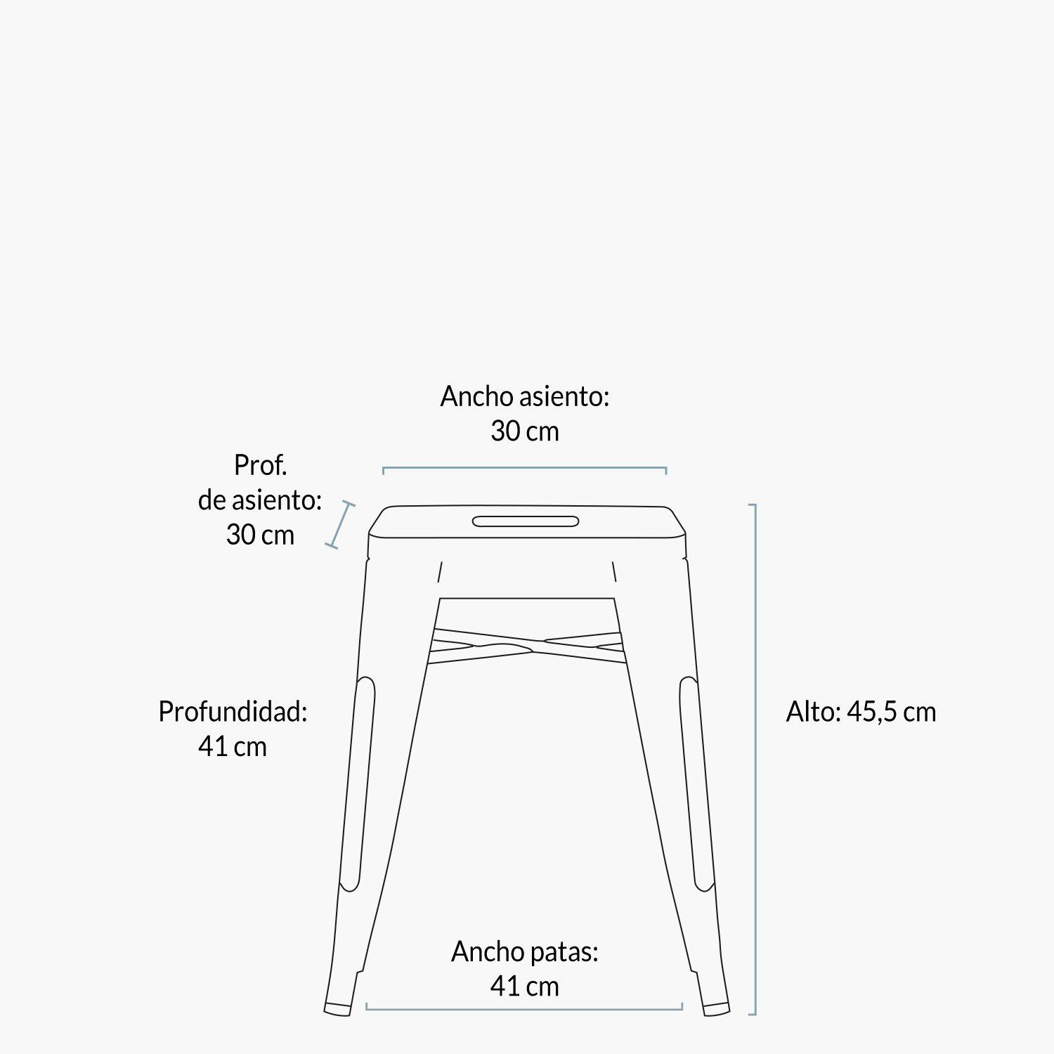 Pack 4 Pisos Tolix Metal Metal-4