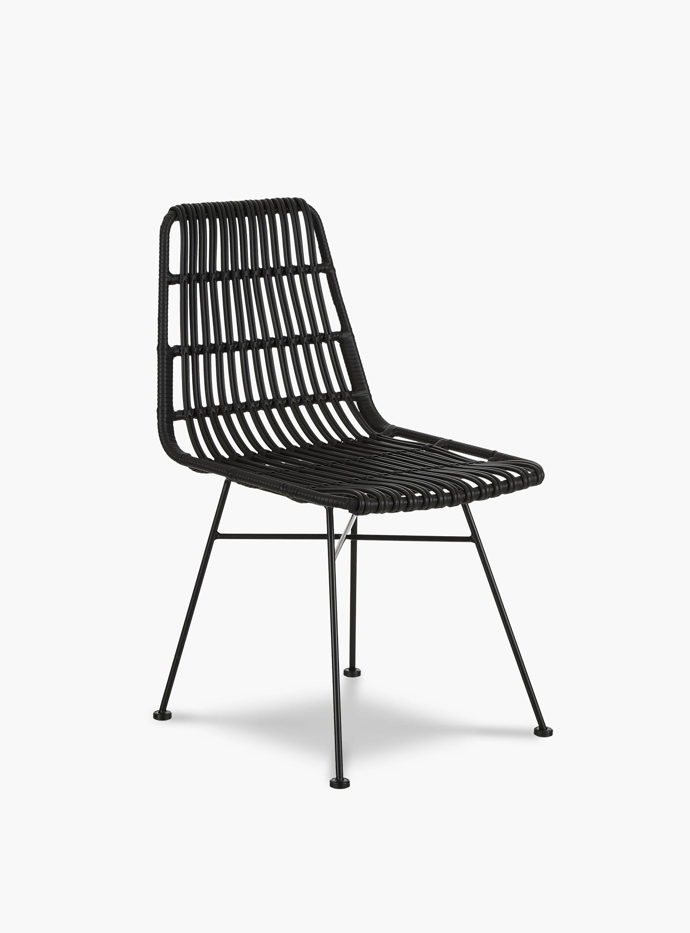 Silla Comedor ratan sintetico Creta Negro-2