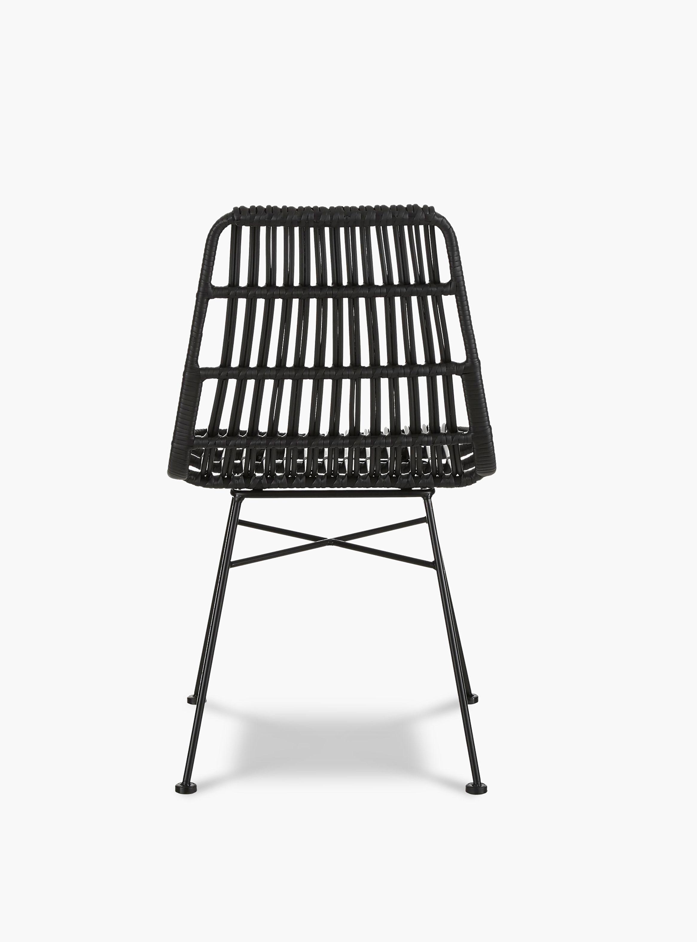 Silla Comedor ratan sintetico Creta Negro-4