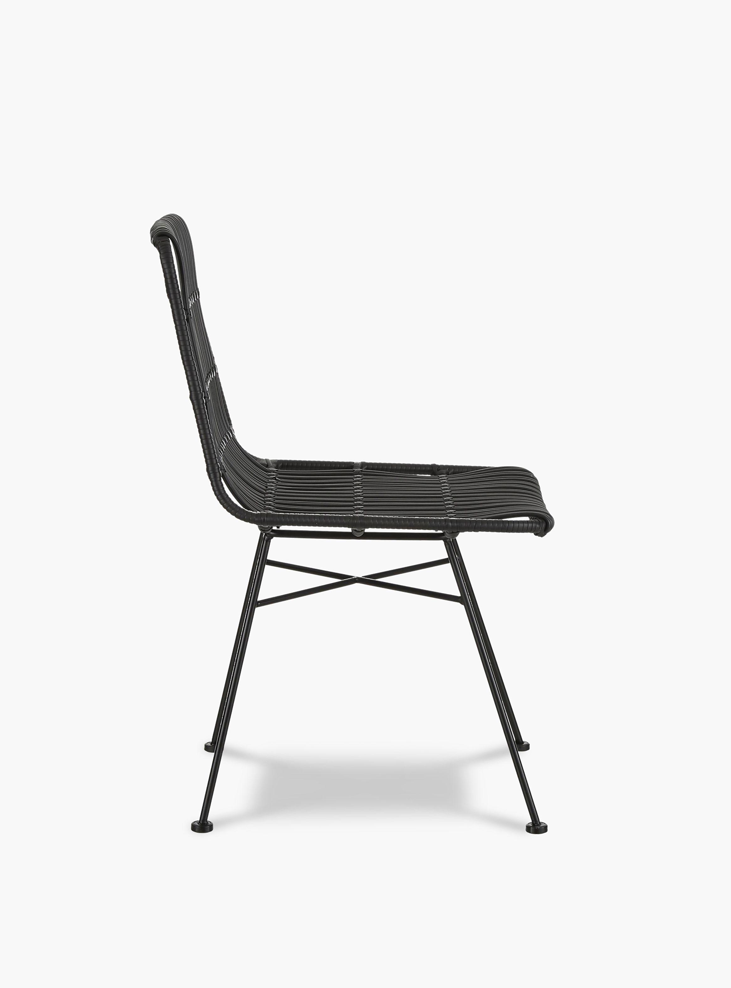 Silla Comedor ratan sintetico Creta Negro-3