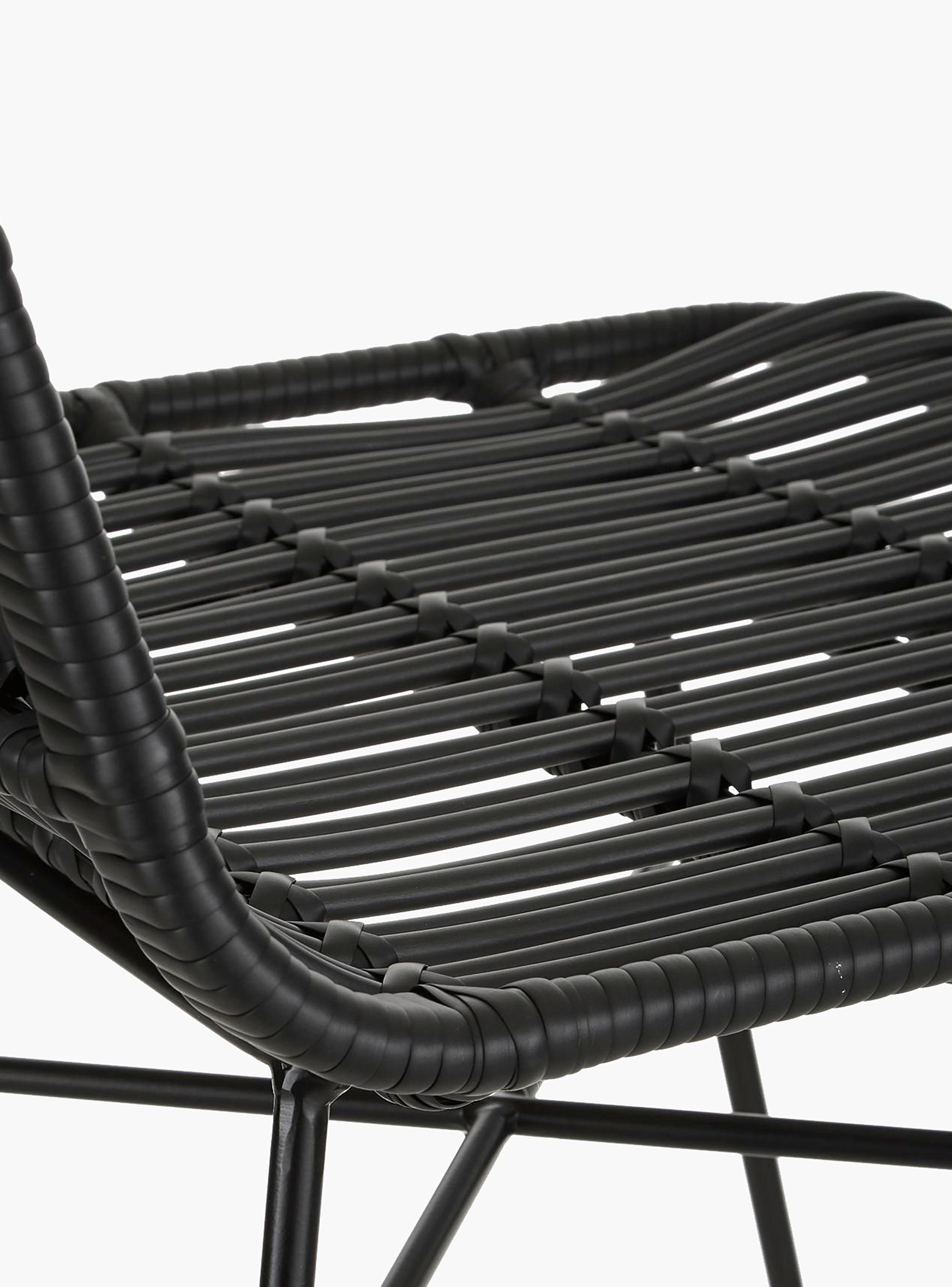 Silla Comedor ratan sintetico Creta Negro-5