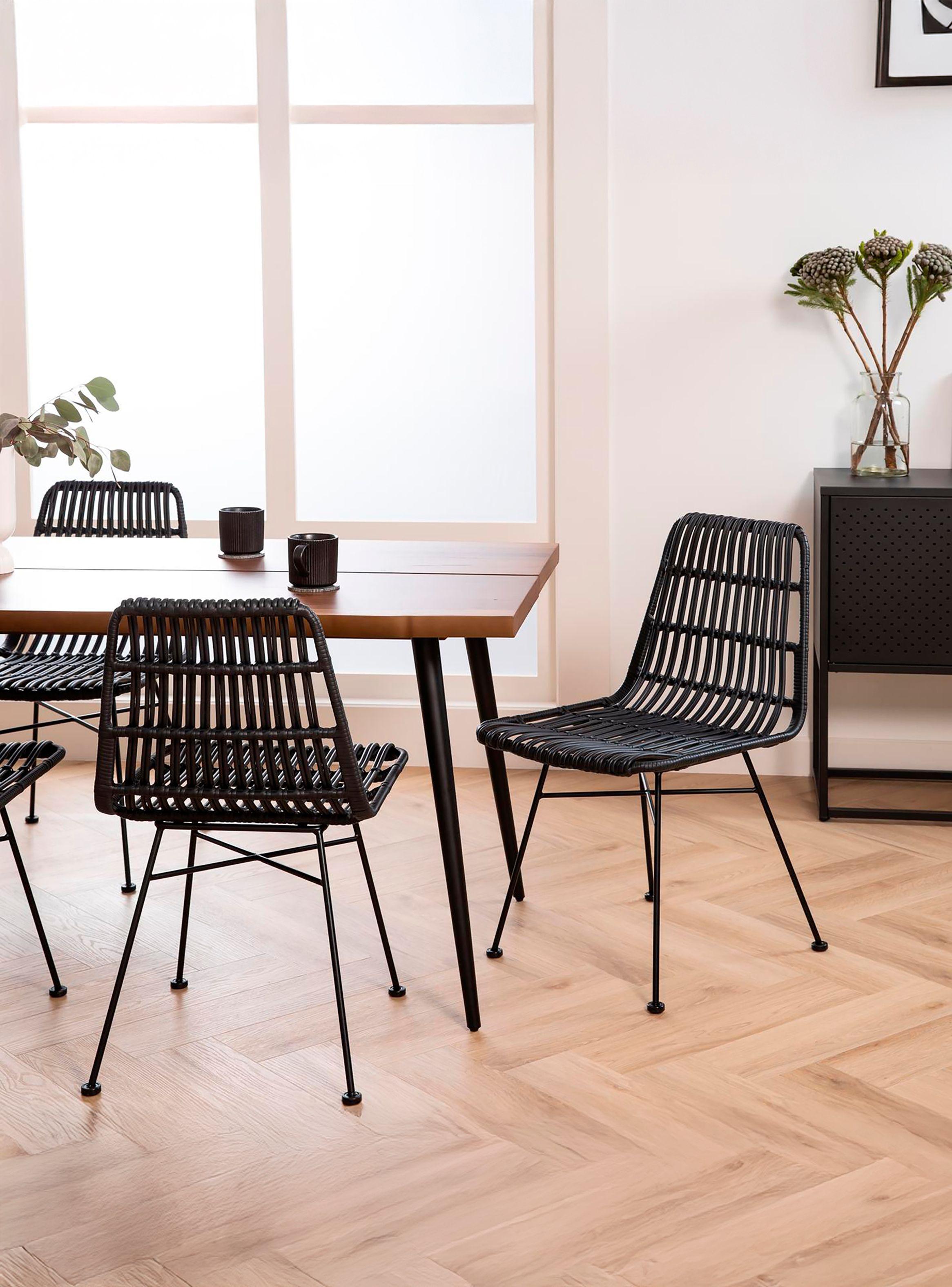 Silla Comedor ratan sintetico Creta Negro-7