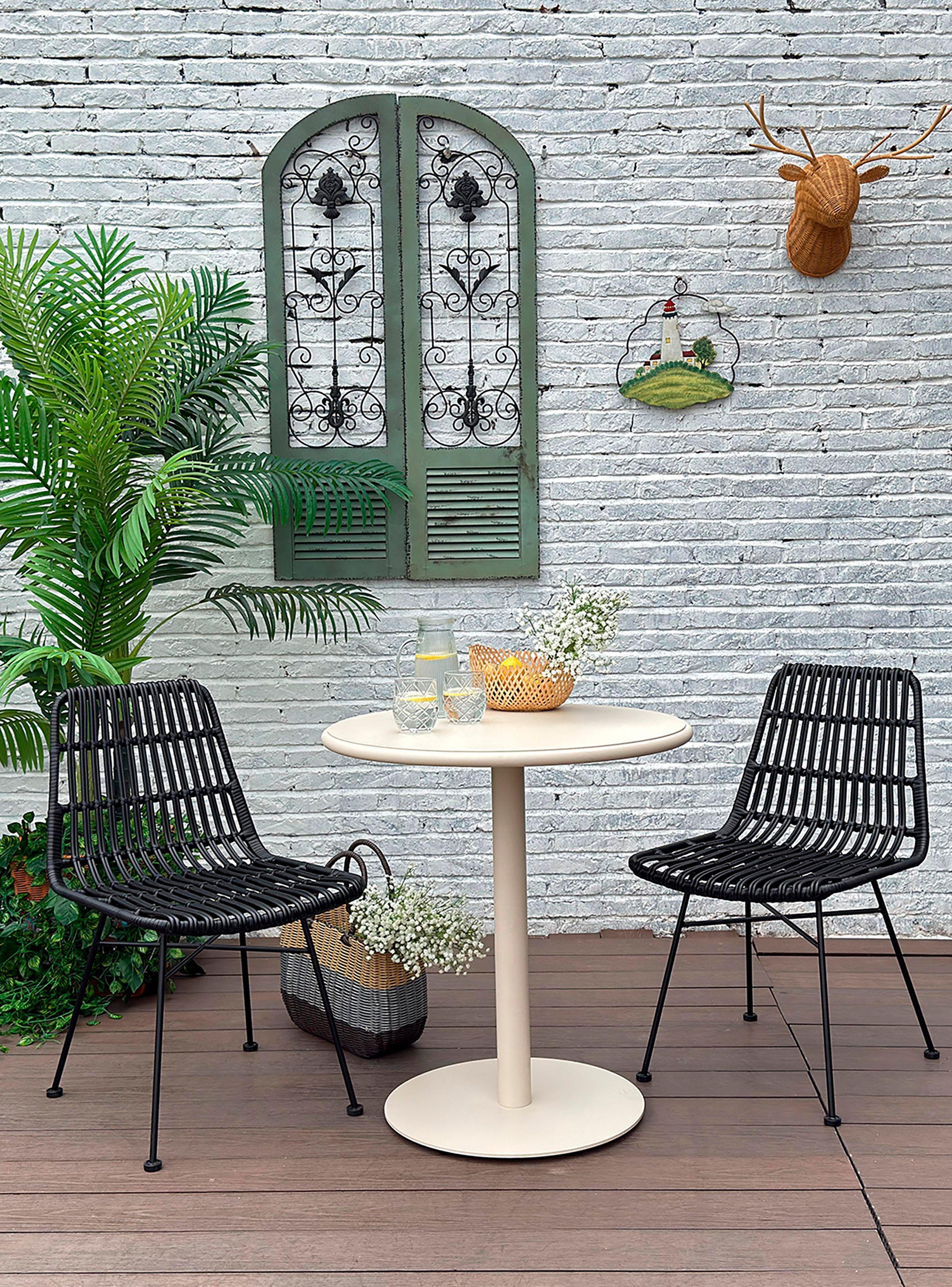 Silla Comedor ratan sintetico Creta Negro-8