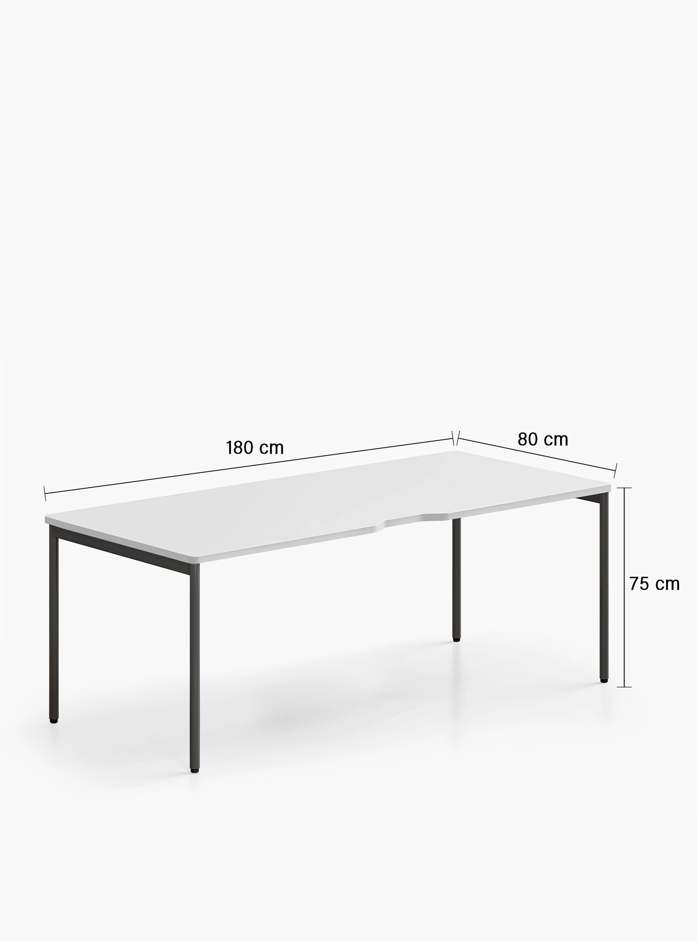 Escritorio Astro 180x80 Blanco/Gris-3