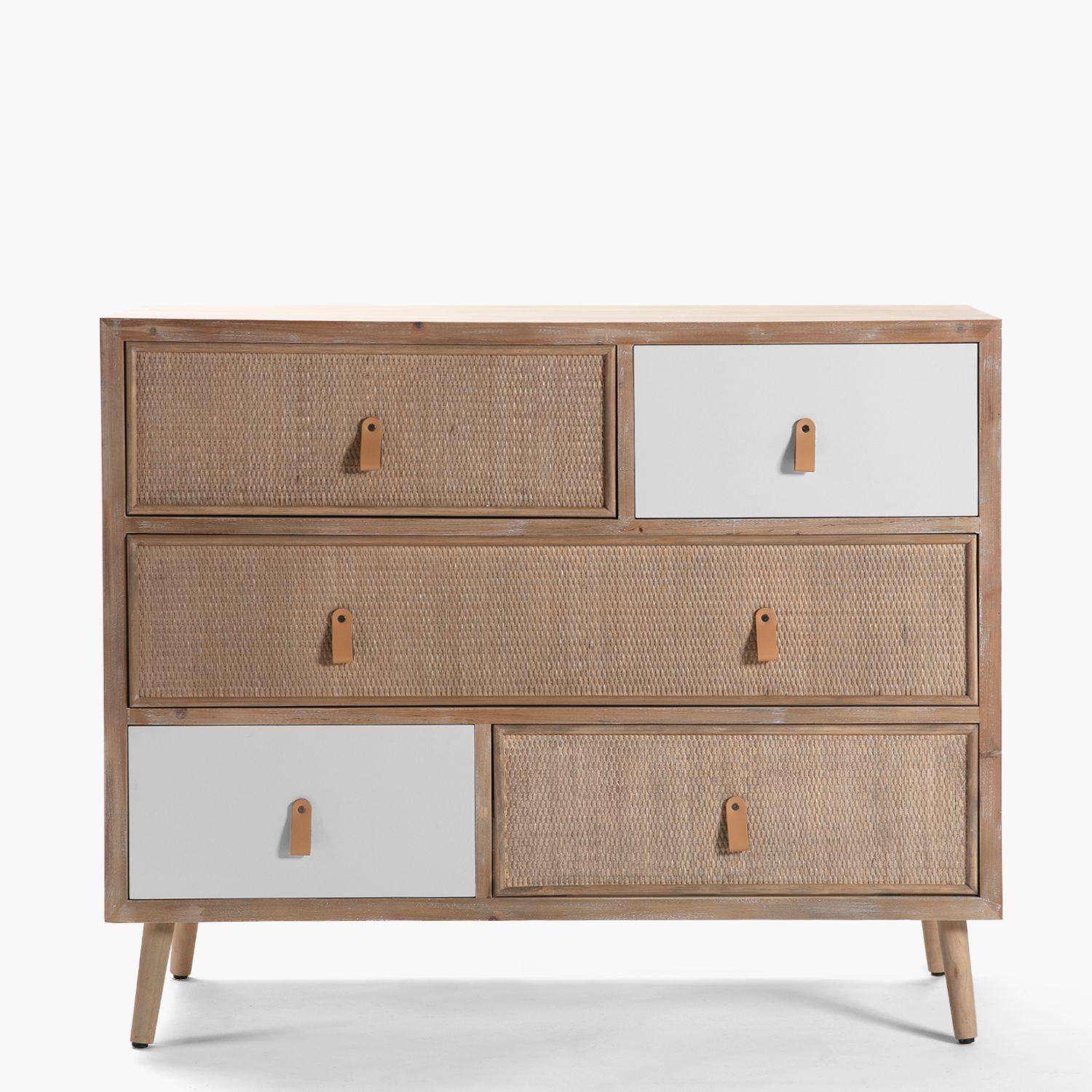 Cómoda Alicia Natura/Blanco-0