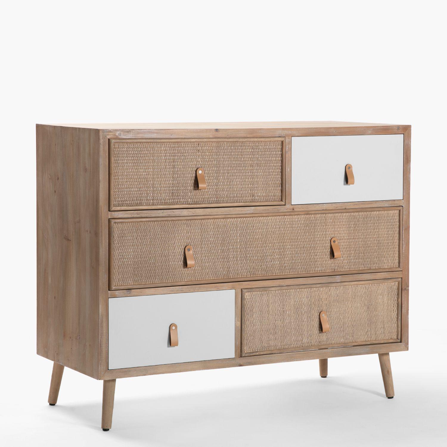 Cómoda Alicia Natura/Blanco-1