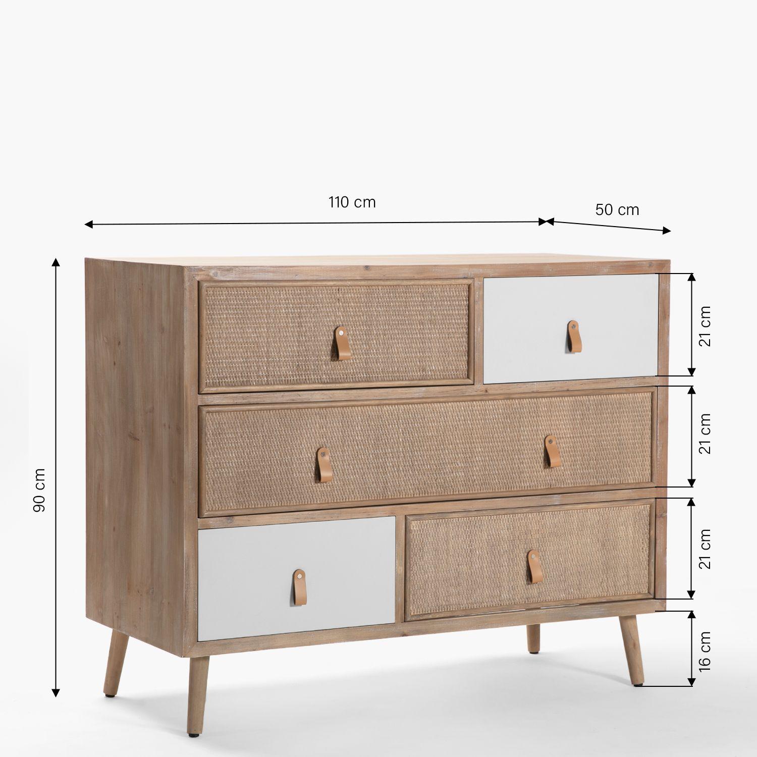 Cómoda Alicia Natura/Blanco-4