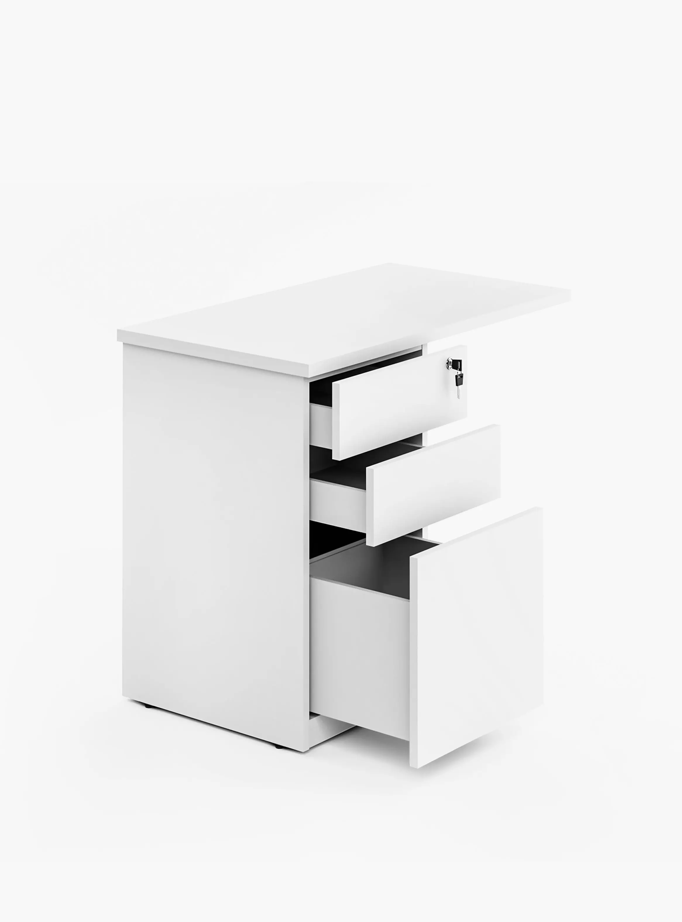 Lateral c/cajonera para Escritorio Space 50x90 Blanco-1