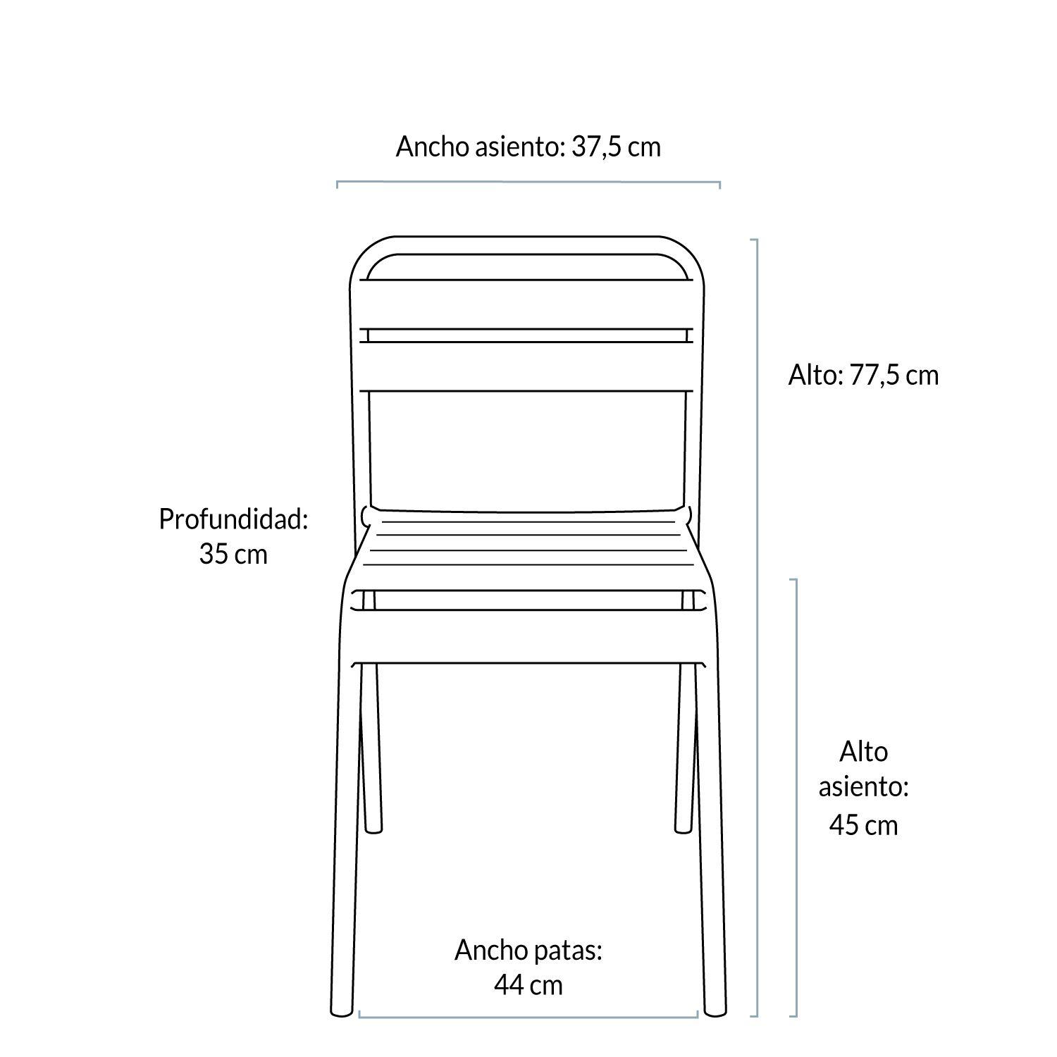 Silla Metalica Paris Negro-3