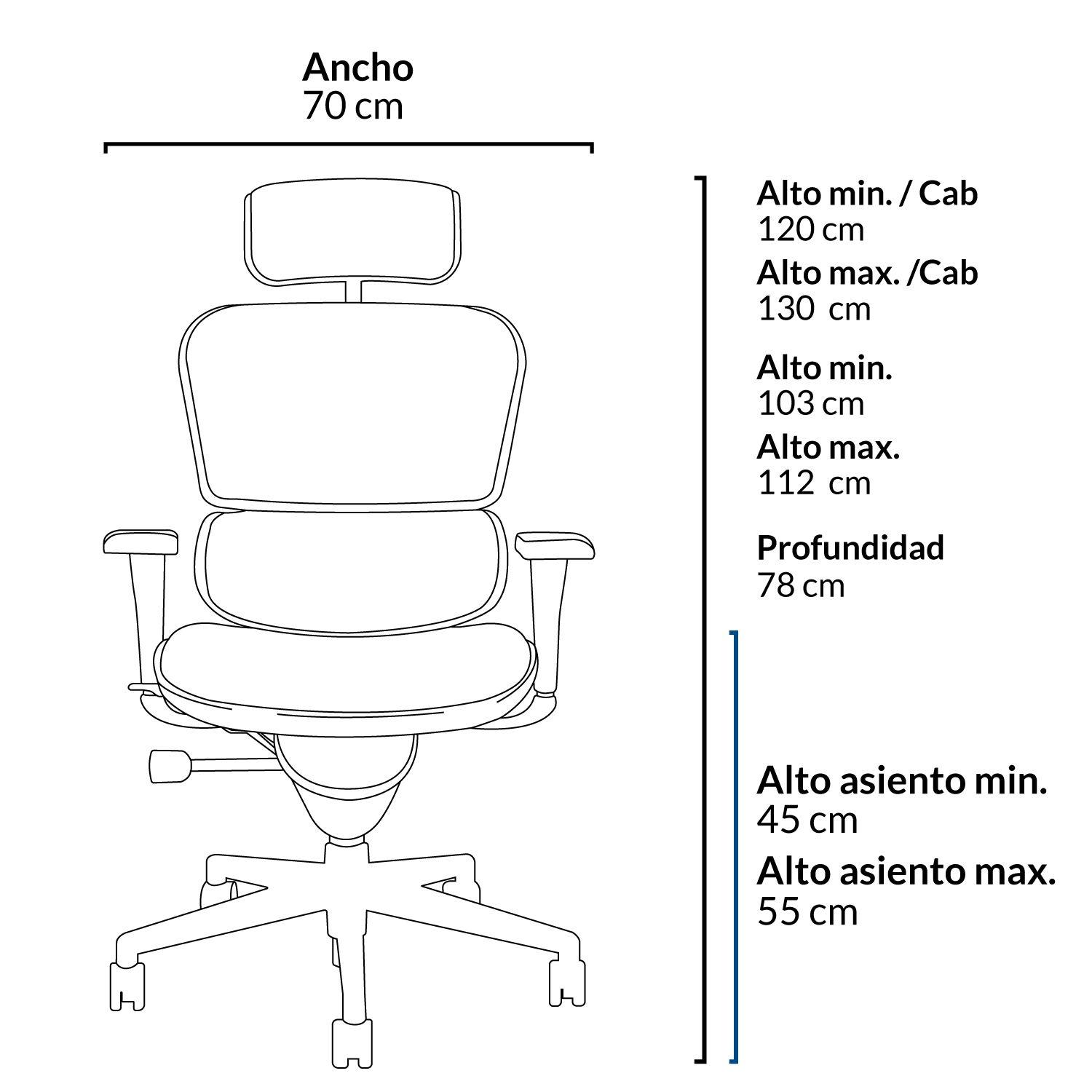 Silla Oficina Ergohuman Cuero-3