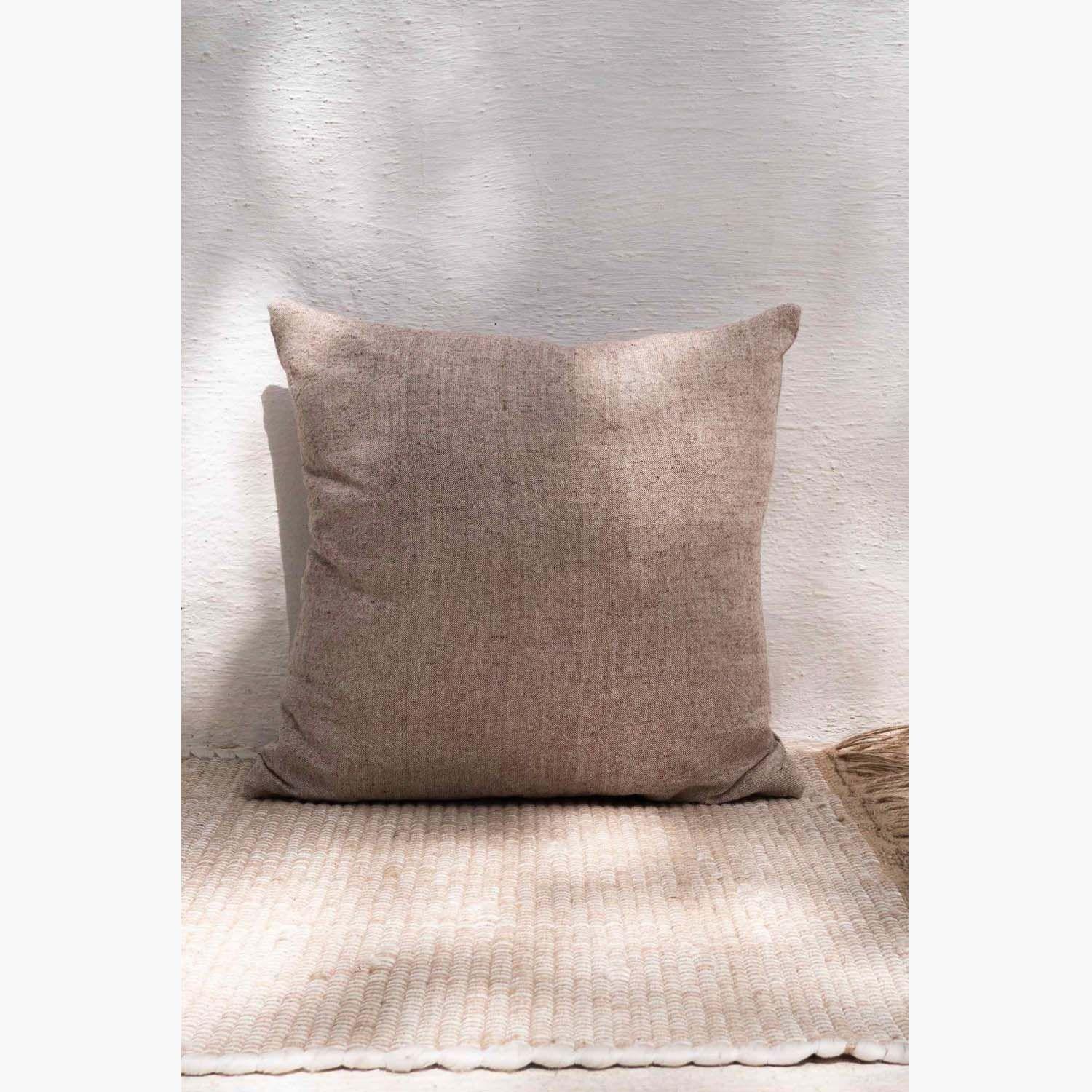 Funda Cojin Leinen 45x45 Café-0