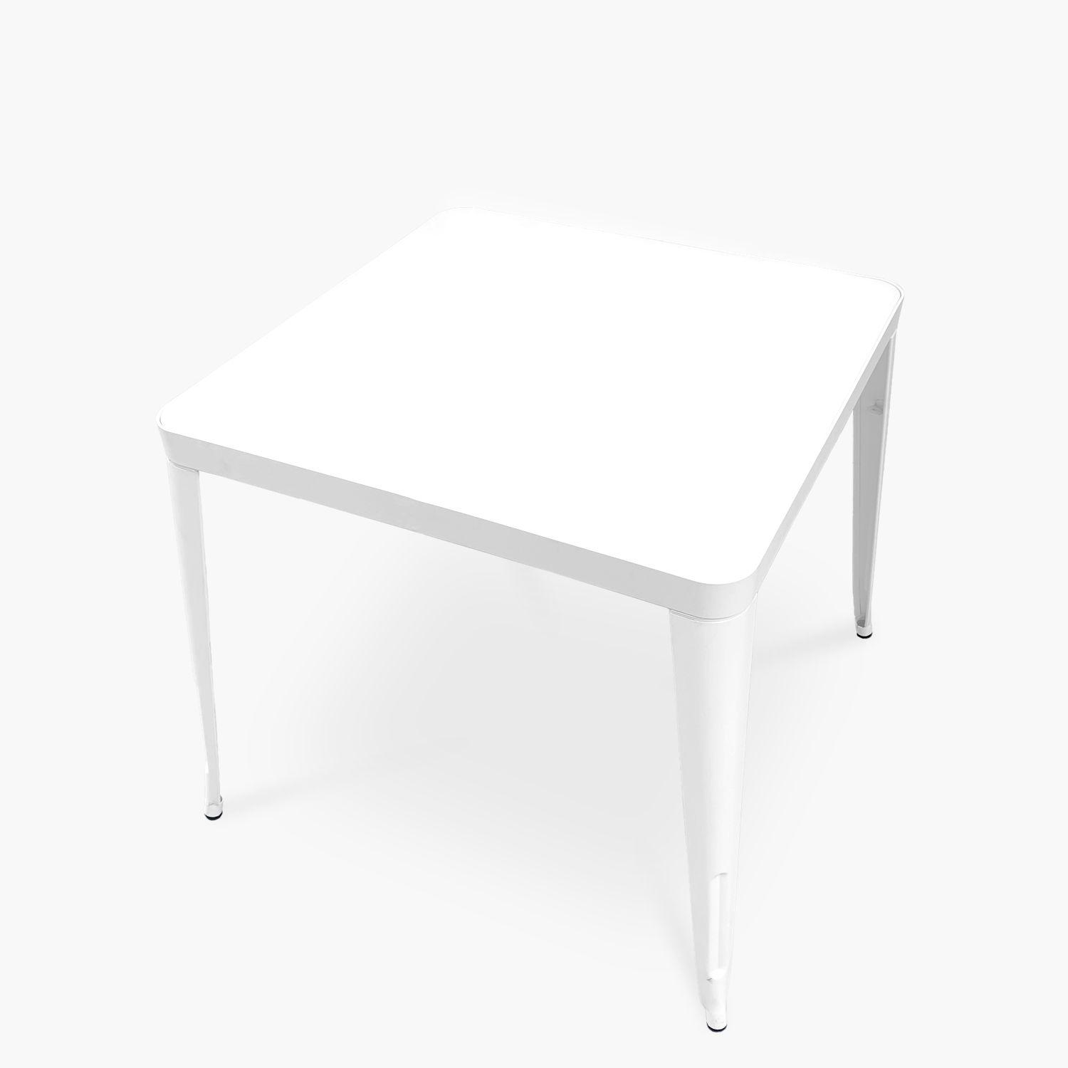 Mesa Comedor Metálica Tolix Blanco-5