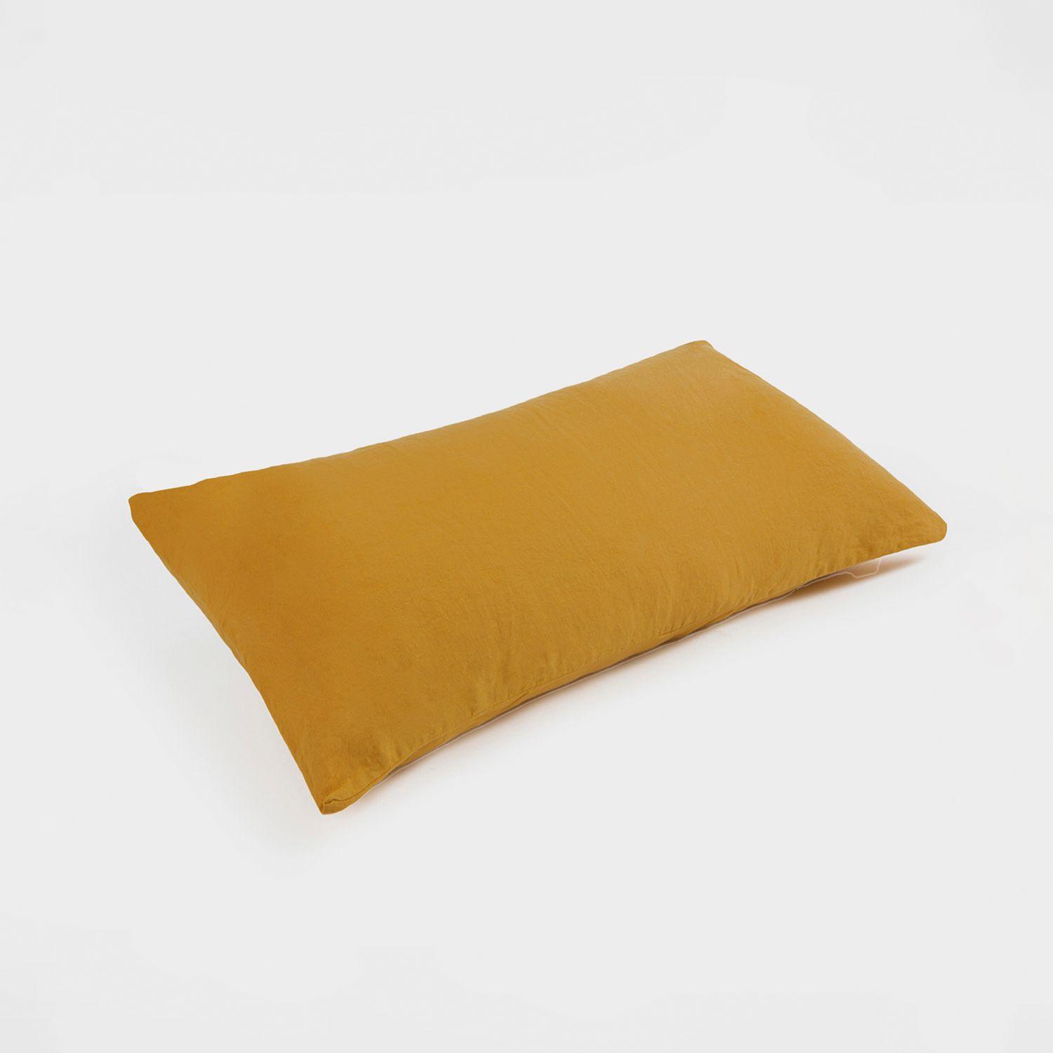 Funda Cojin Lino 30x60 Mostaza-0
