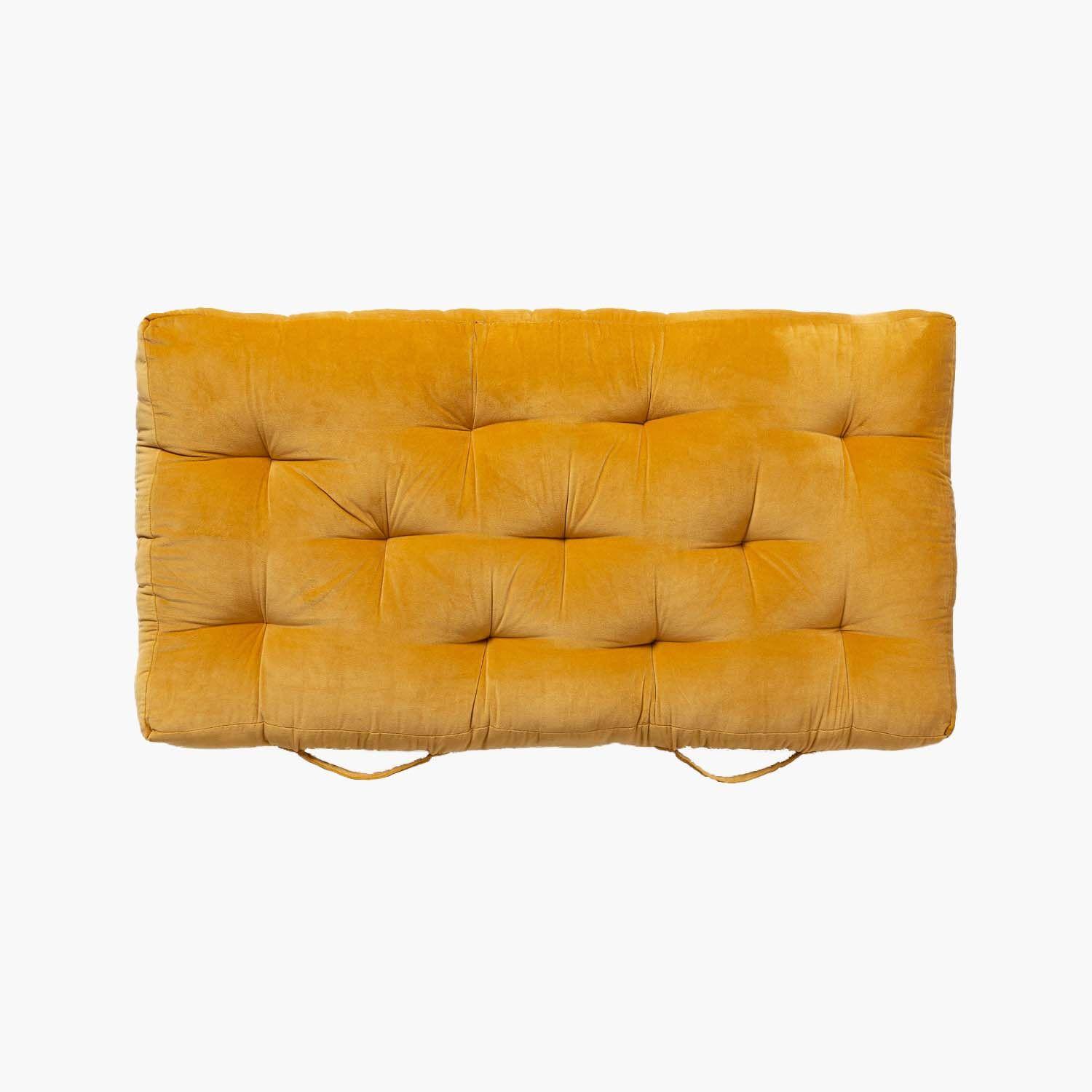 Cojin de suelo Velur 120x60 Mostaza-0