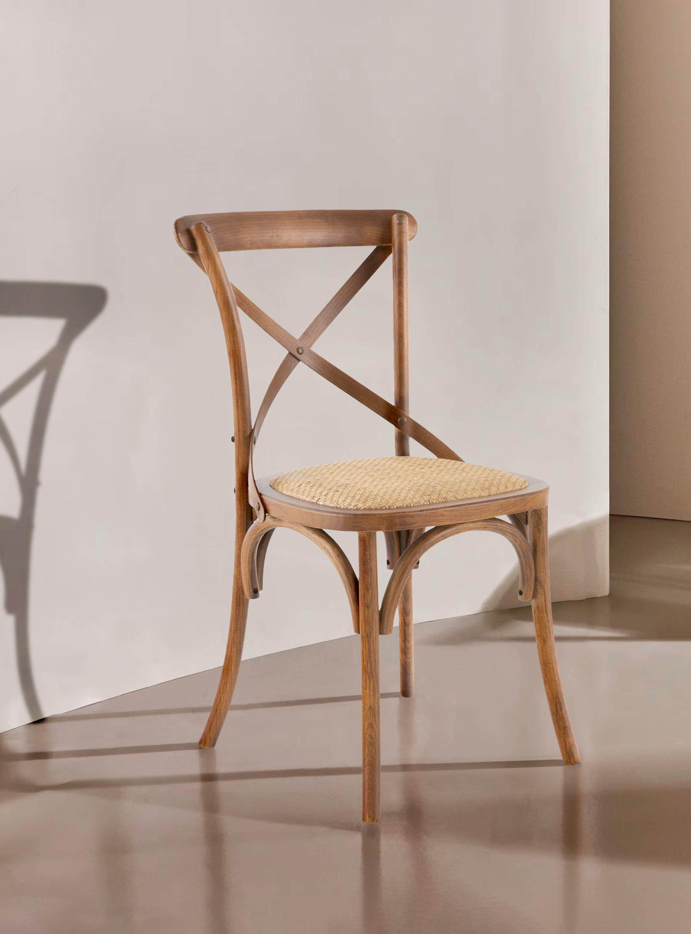 Silla Madera Tradition Rattan Nogal-1