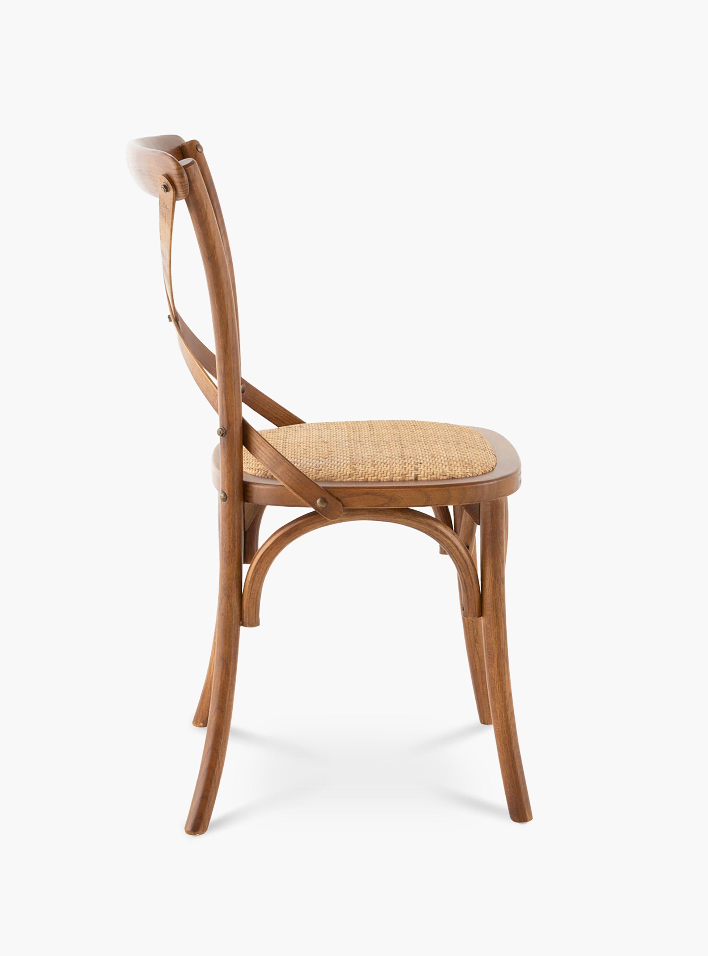 Silla Madera Tradition Rattan Nogal-3
