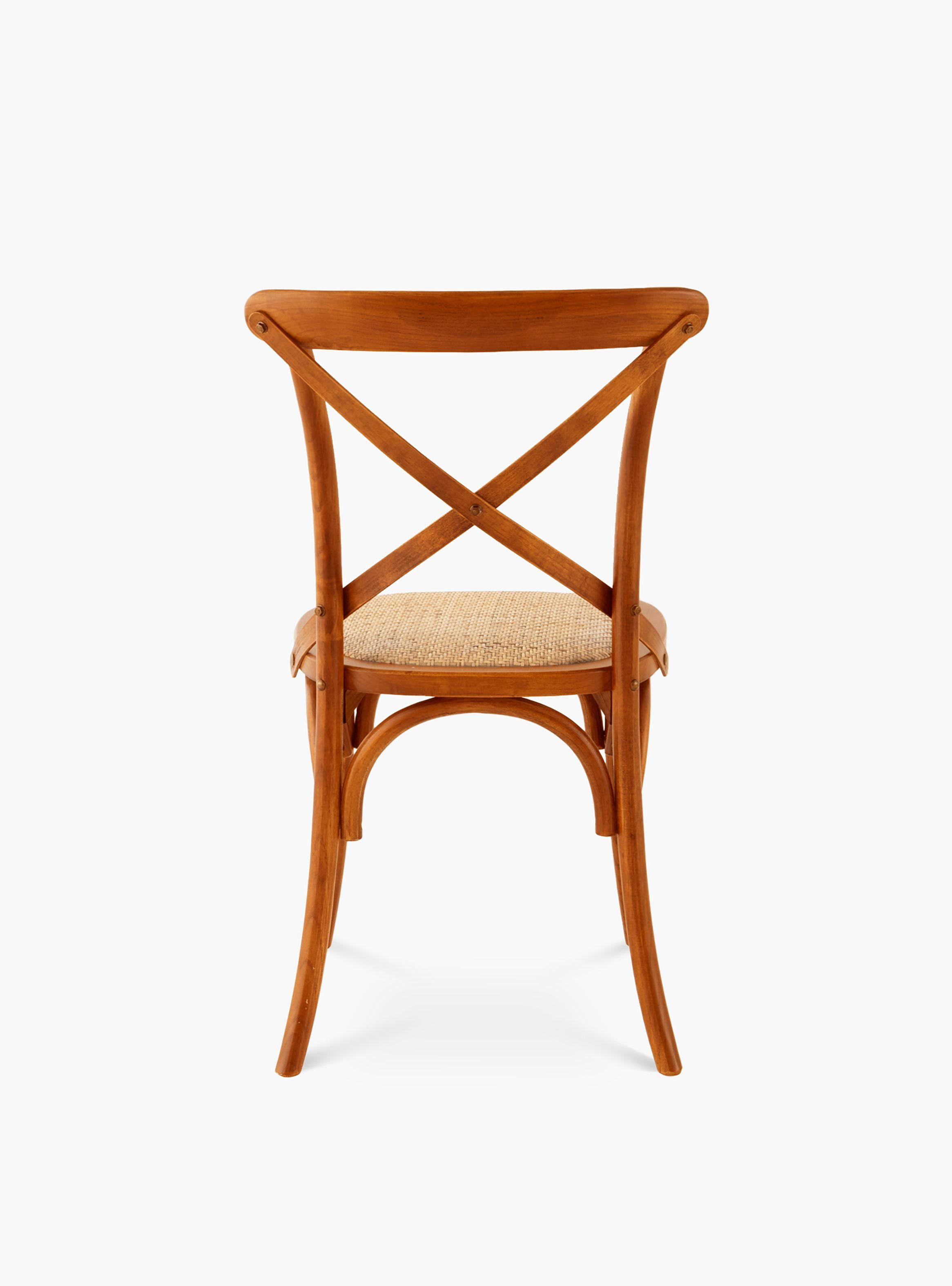 Silla Madera Tradition Rattan Nogal-3