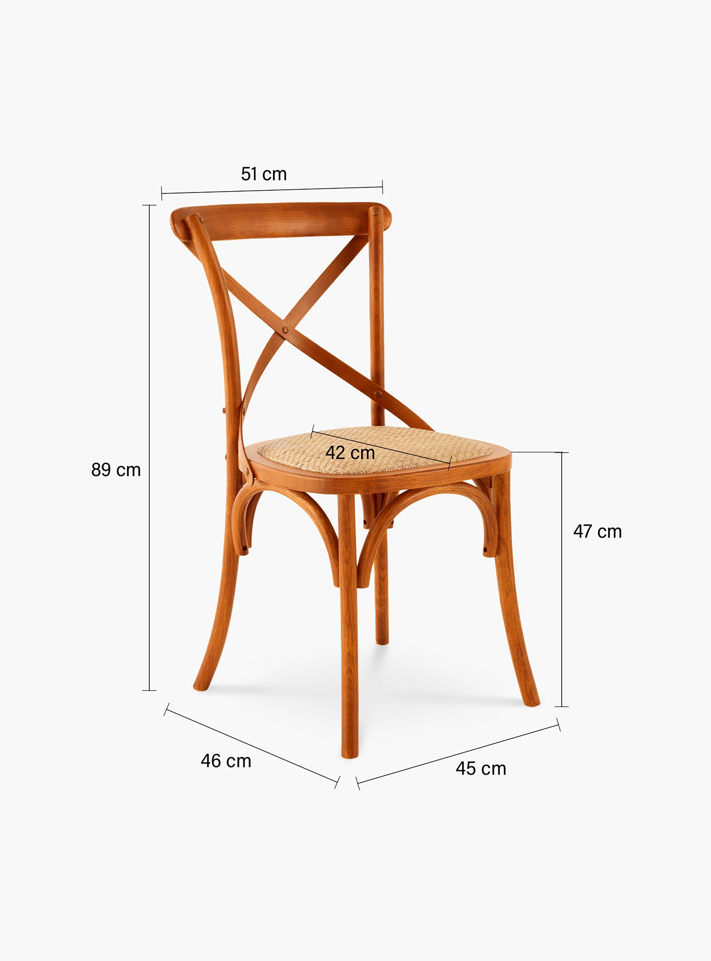 Silla Madera Tradition Rattan Nogal-4