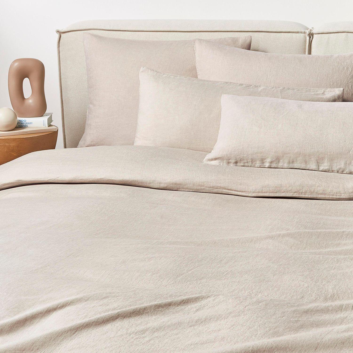 Funda Plumón 100% Lino Portofino 2 Plazas Natural-0