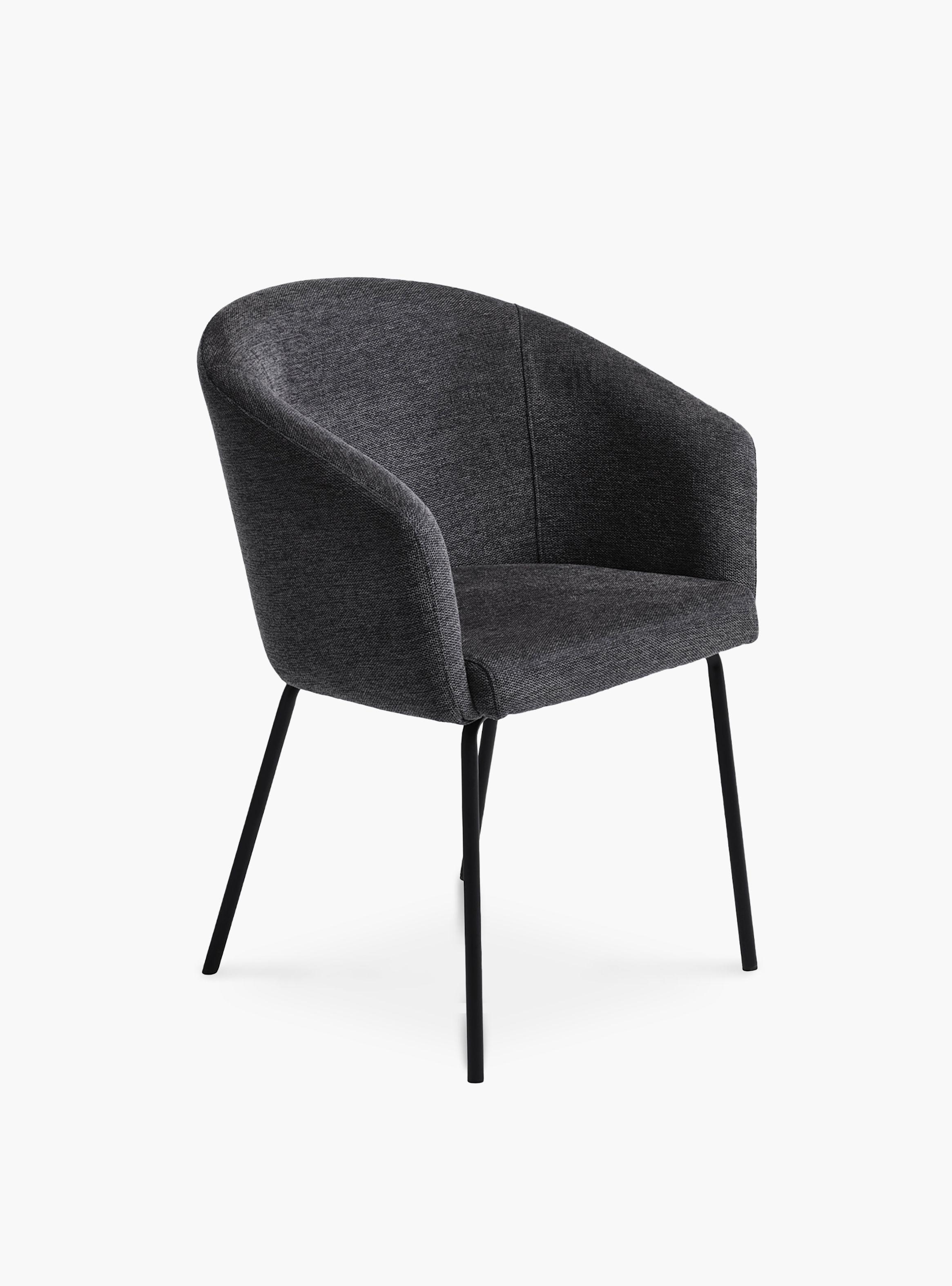 Silla Tapiz Easton Gris Oscuro-2