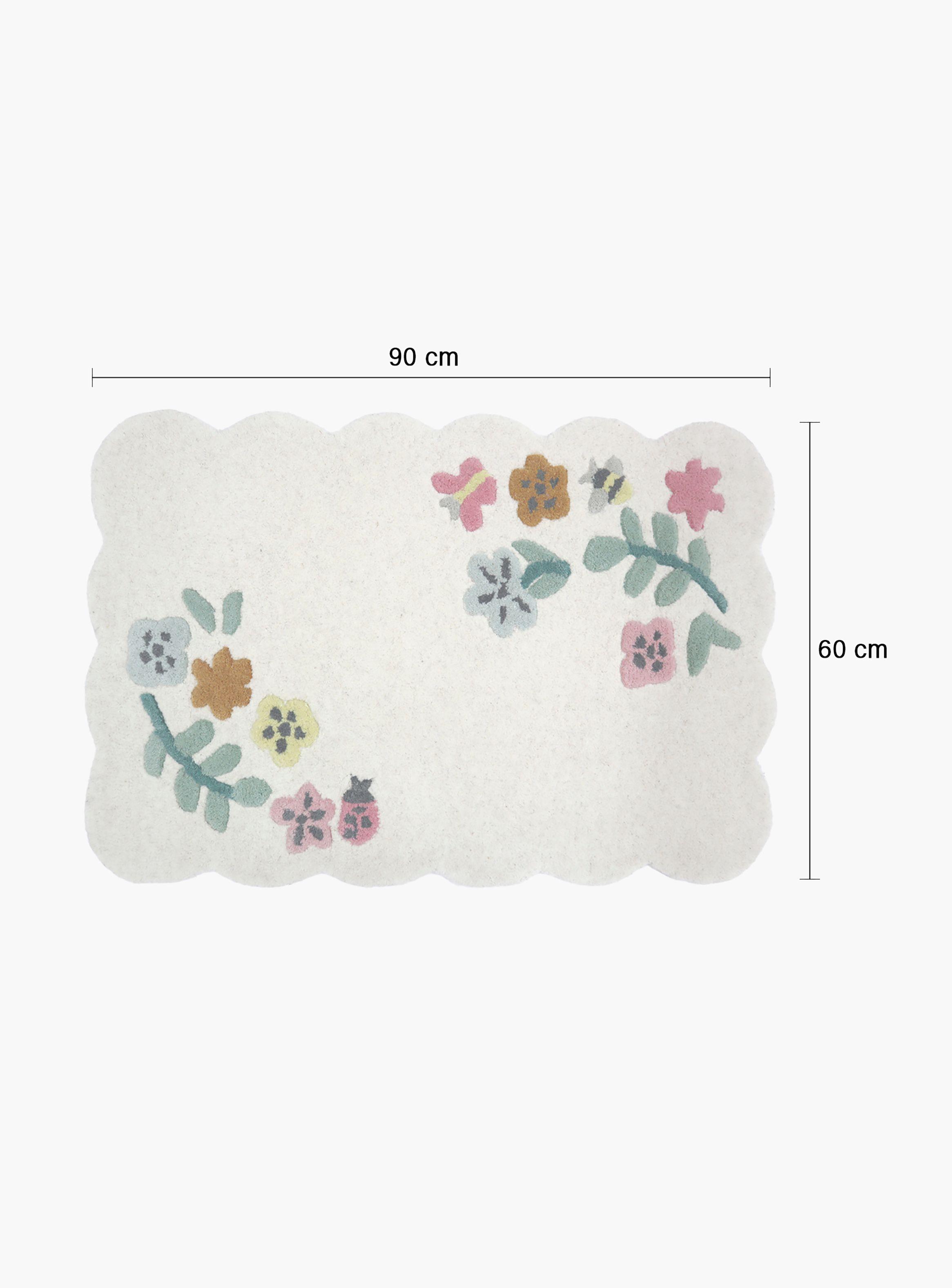 Alfombra Flores 60x90-3