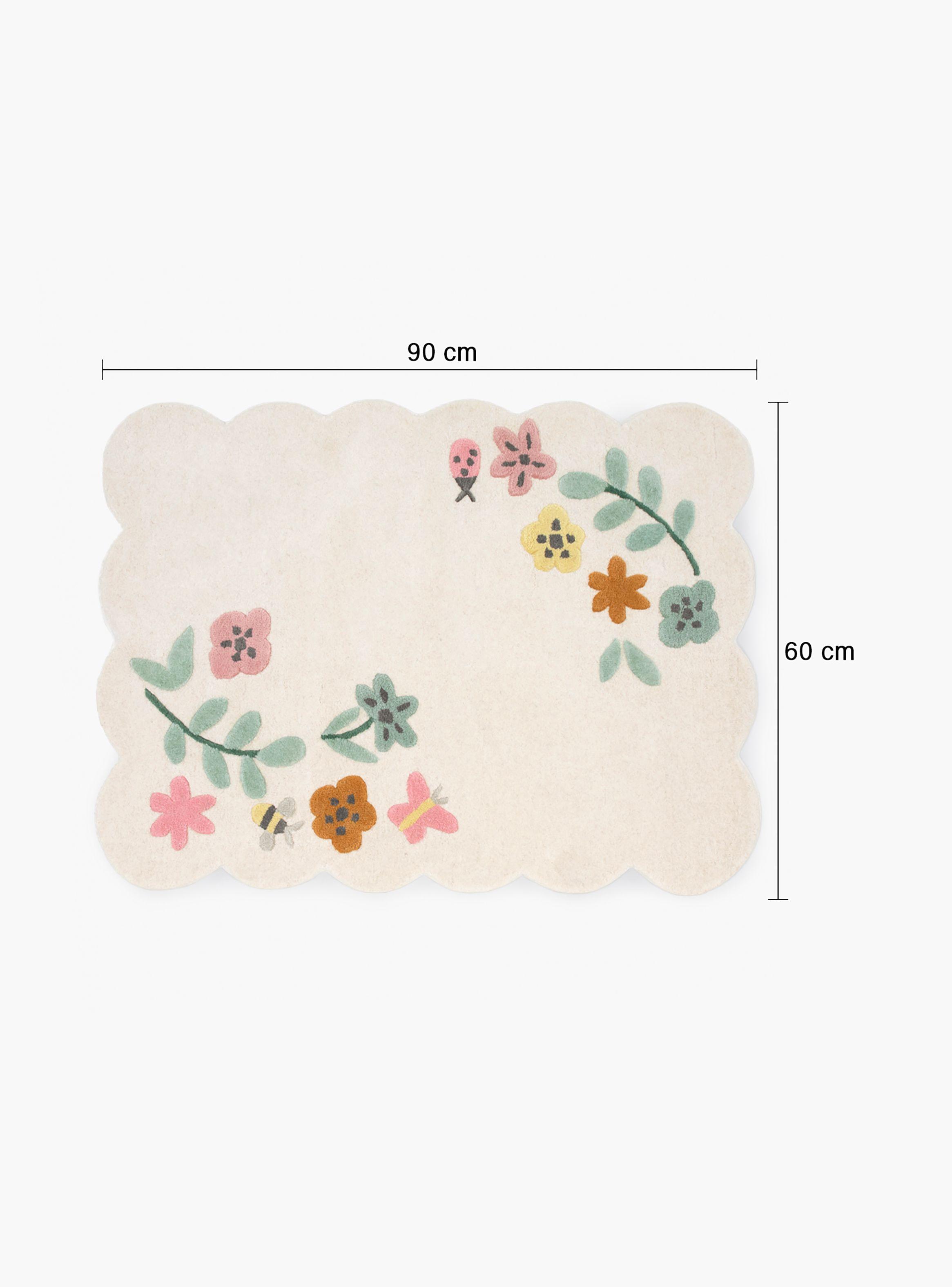 Alfombra Flores 60x90-5