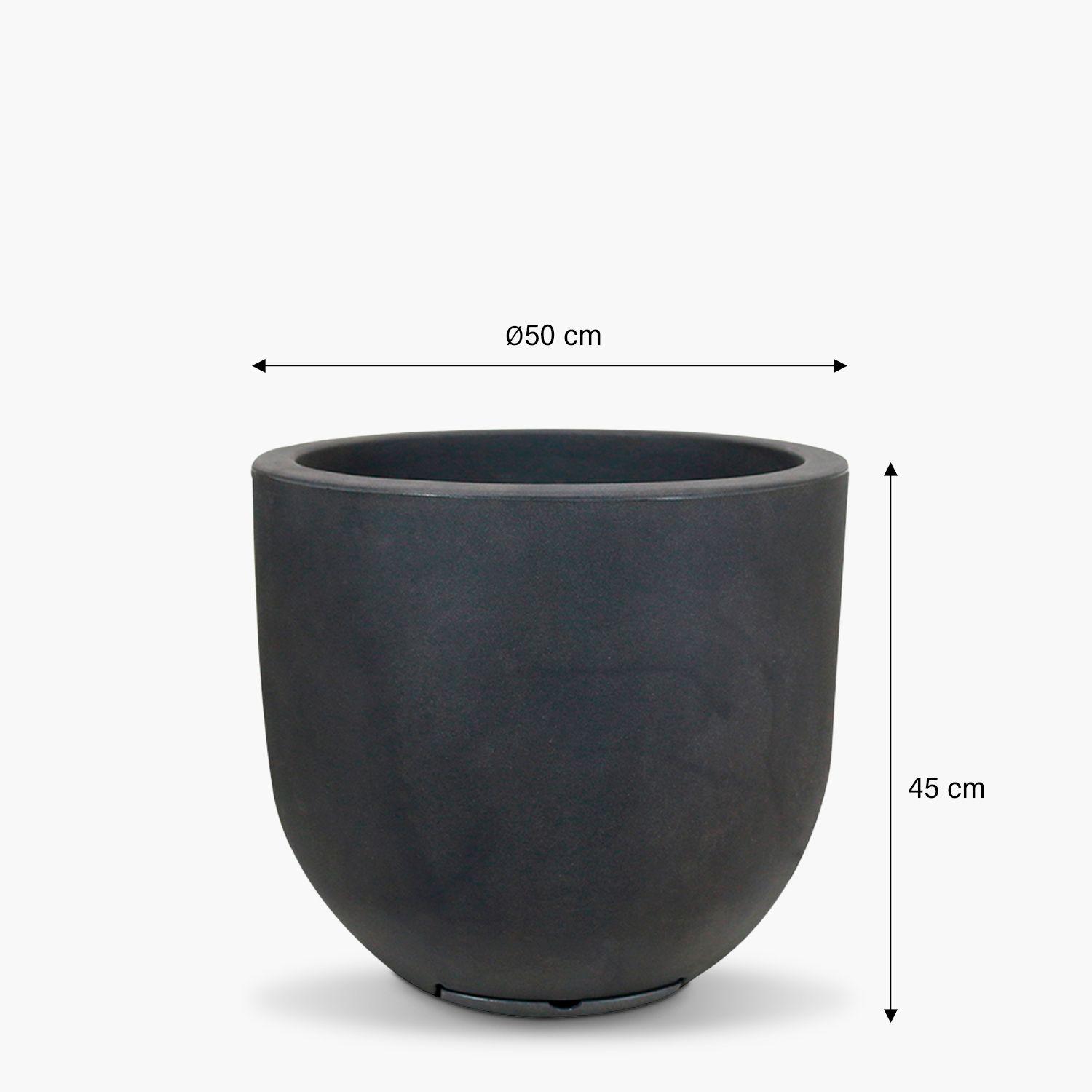 Macetero Lauca 45 Gris Oscuro-2