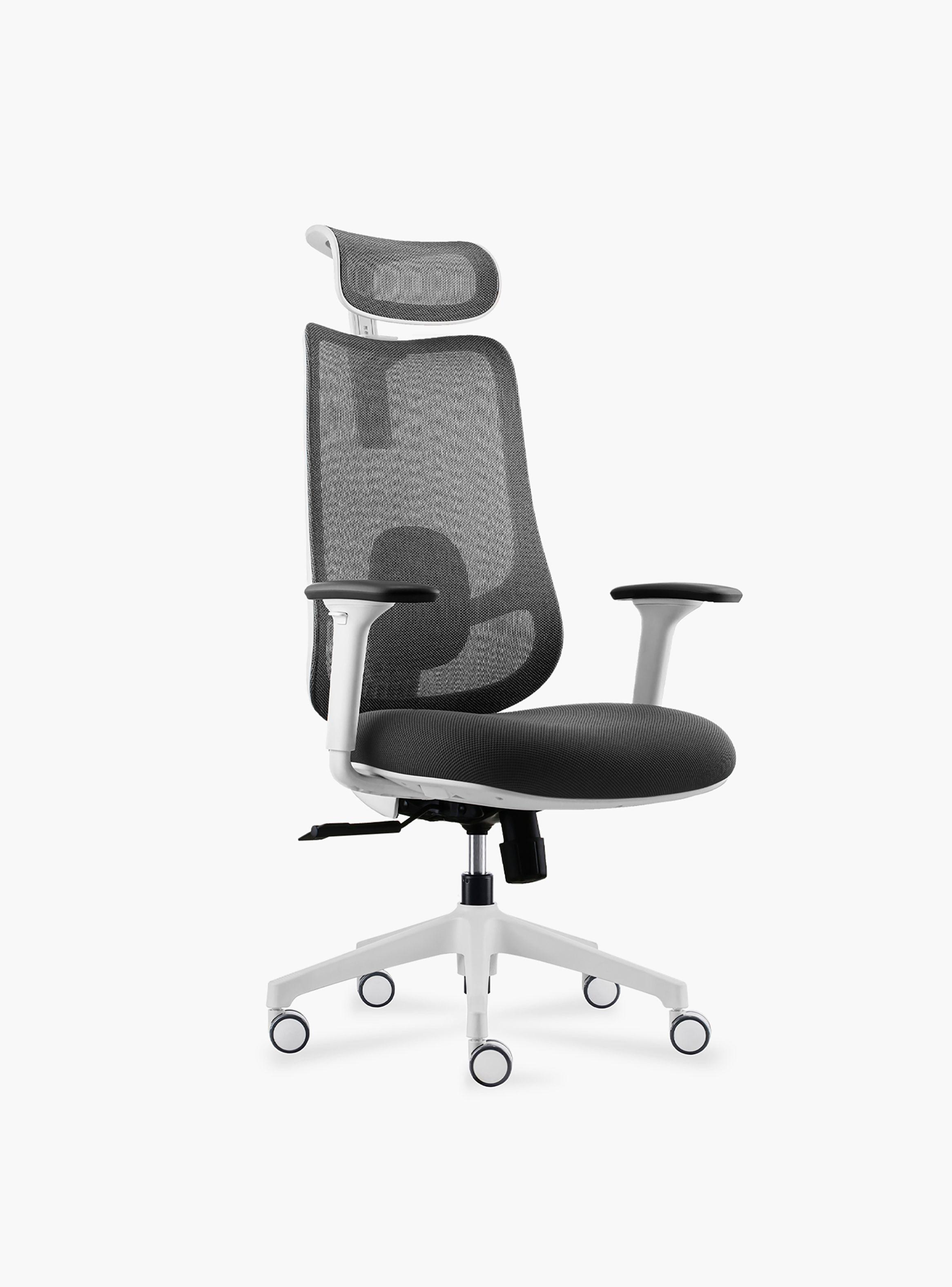 Silla Oficina Bolt Gris Claro con cabecero-1