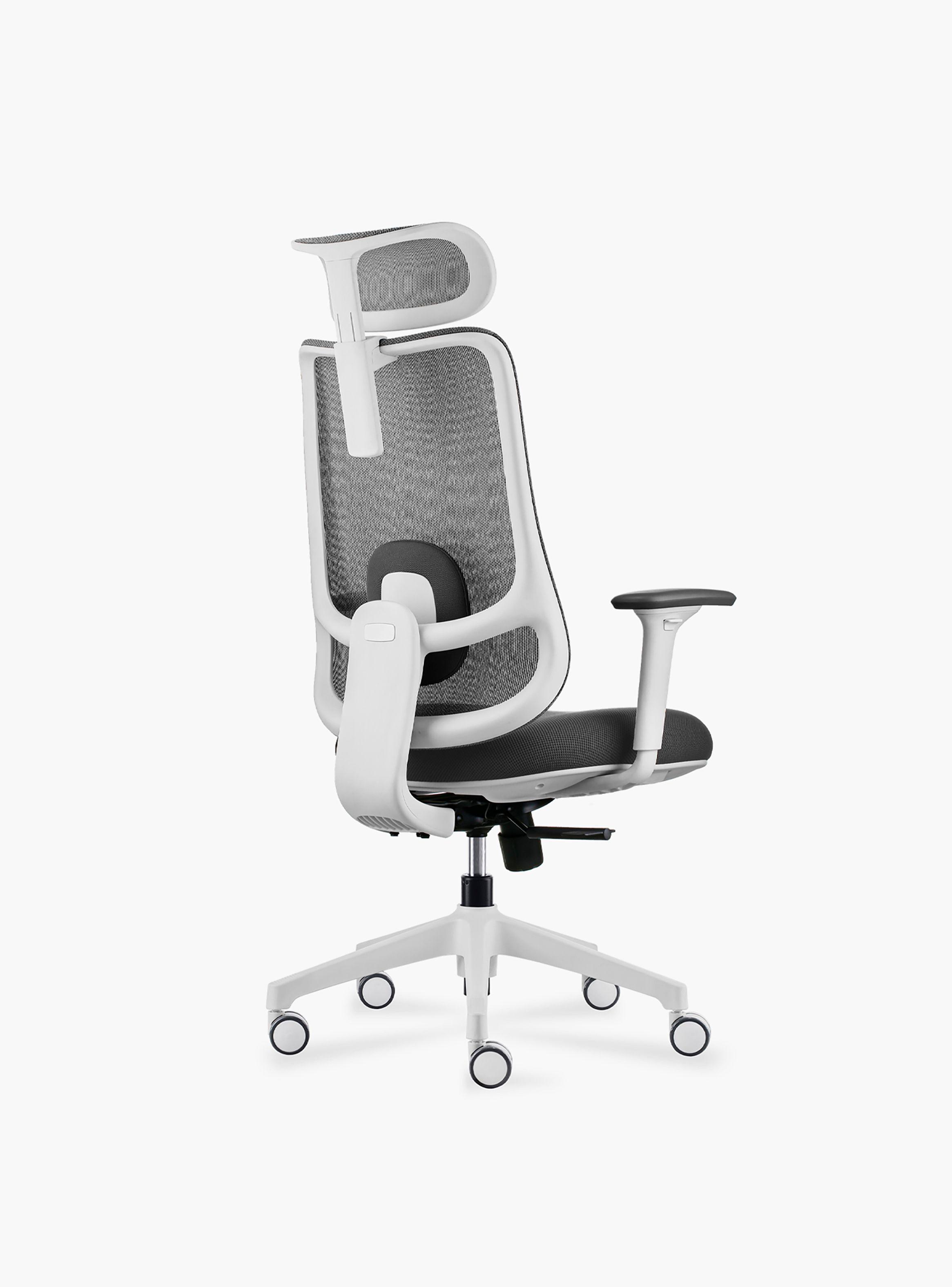 Silla Oficina Bolt Gris Claro con cabecero-3