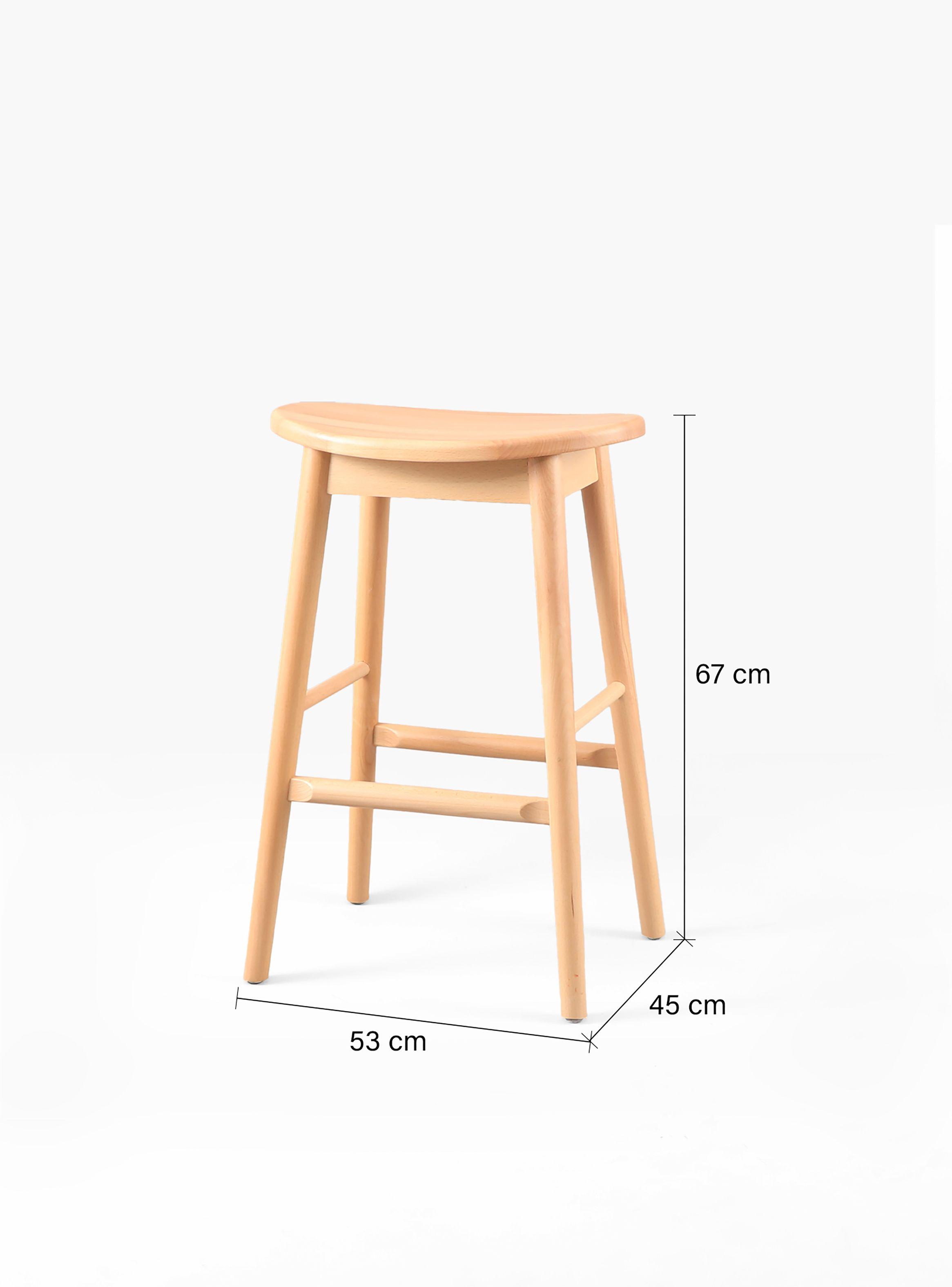 Taburete Medio 66 Madera Nahla Natural-3