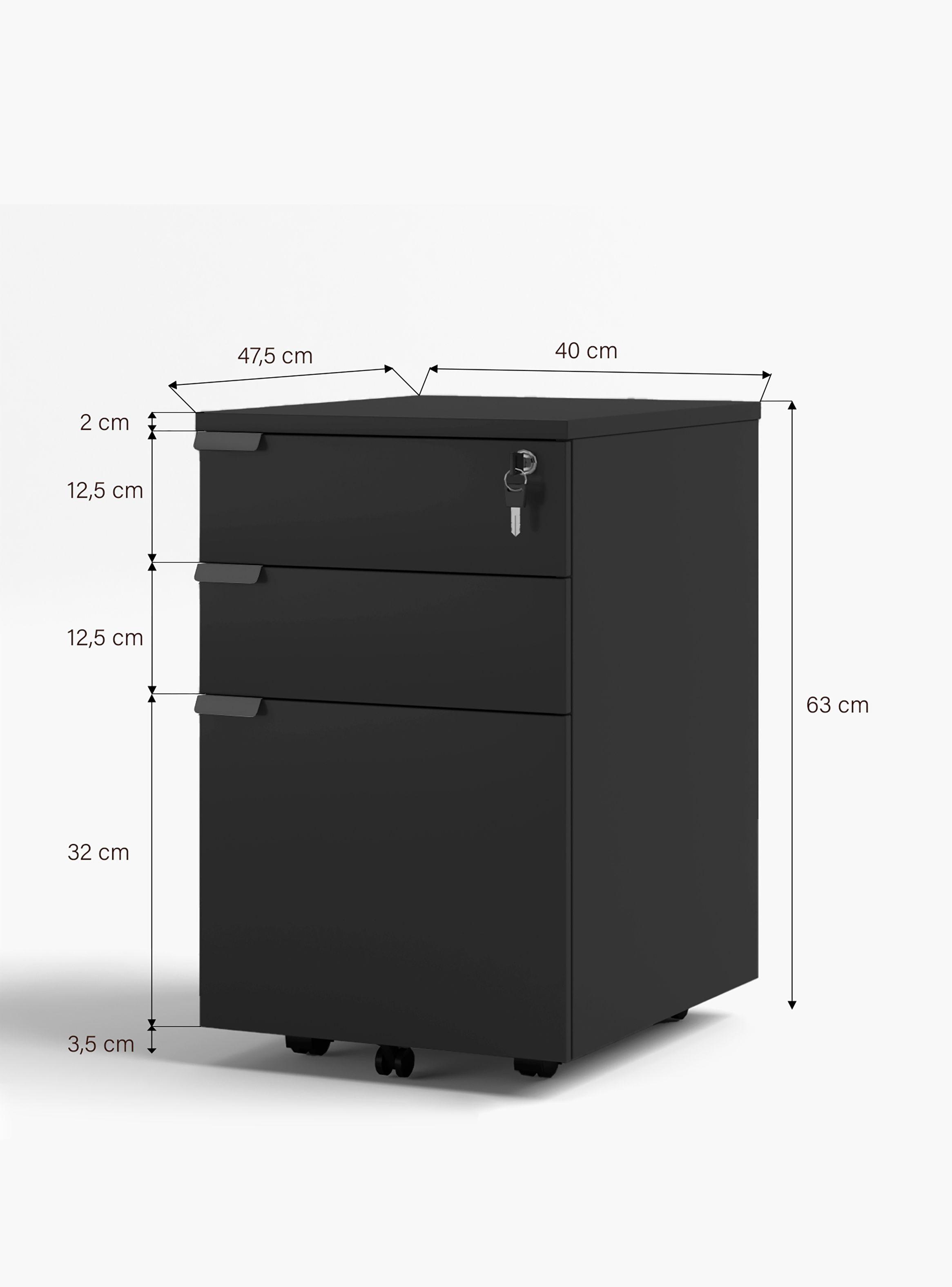 Cajonera Melamina Space BBF Negro-5
