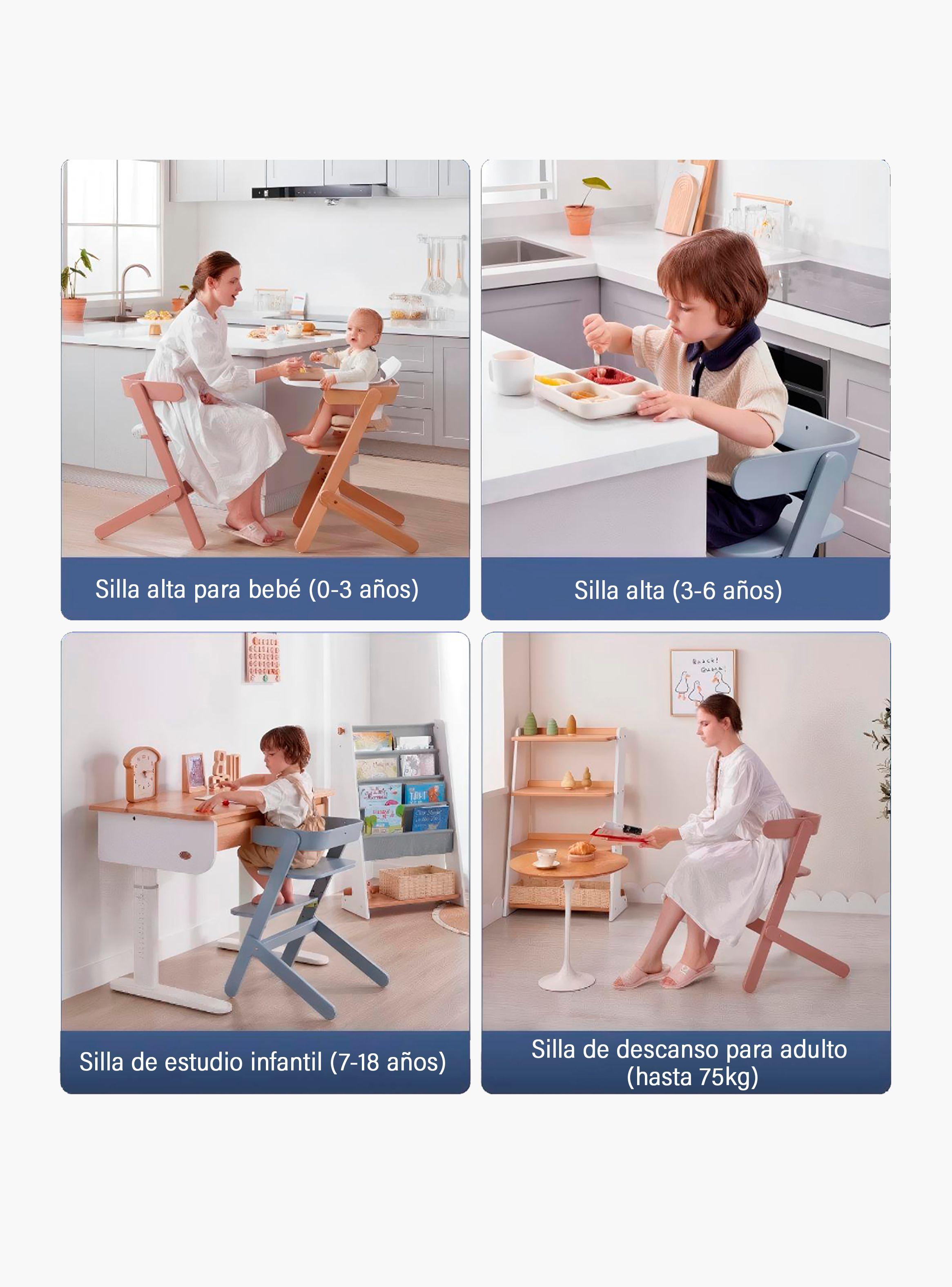 Silla de Comer Infantil Aurora Rosado-4