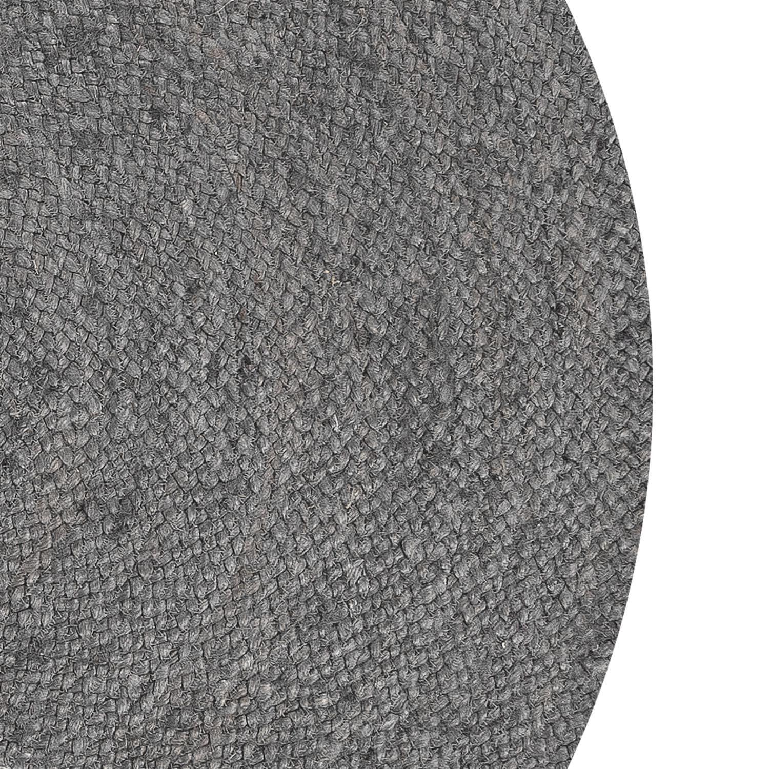 Alfombra Redonda Yute Gobi 120 Gris-3