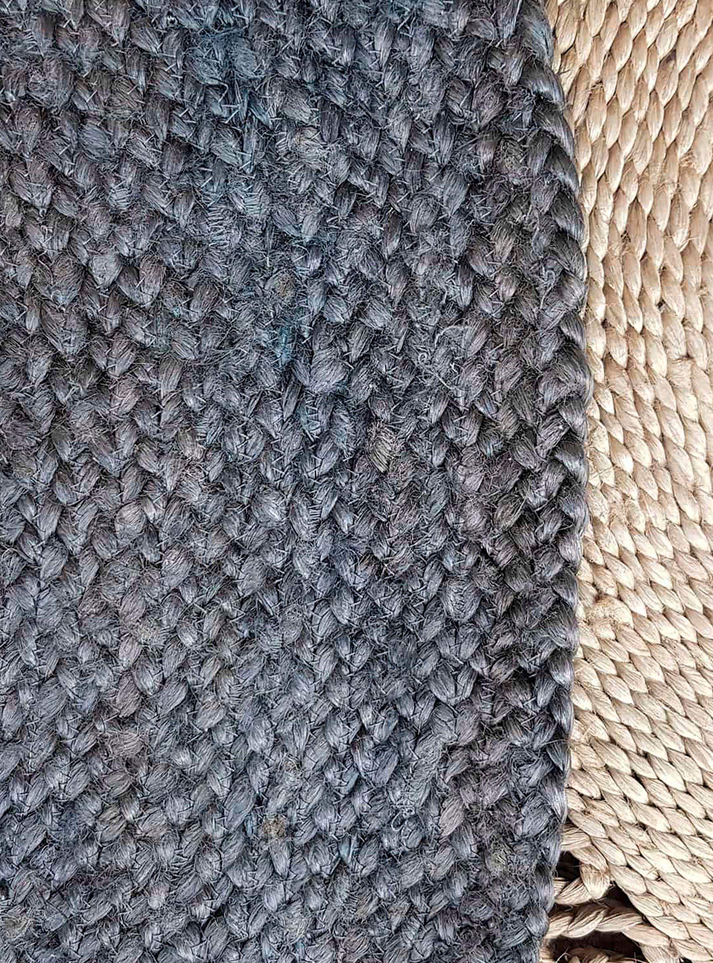 Alfombra Redonda Yute Gobi 120 Gris-2