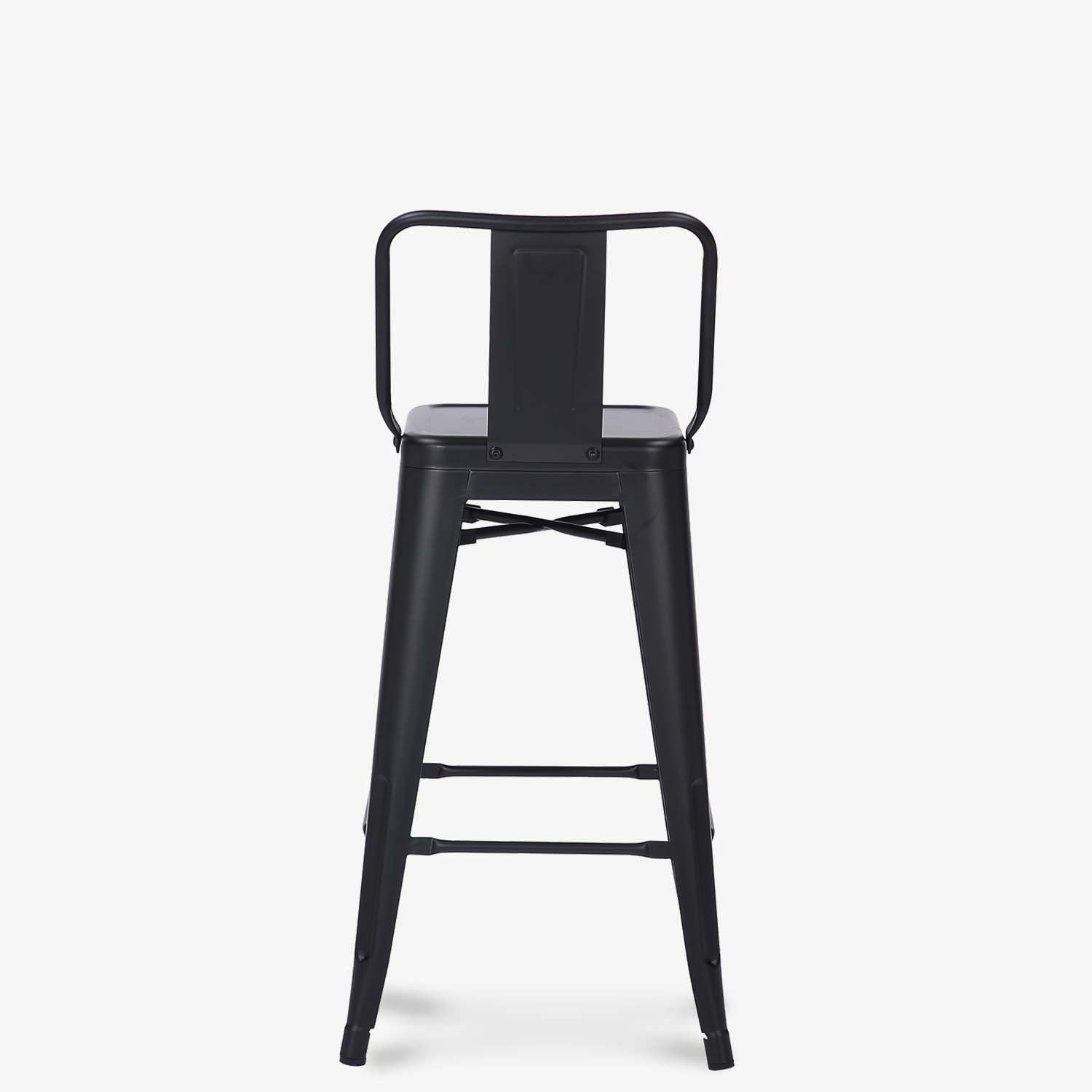 Taburete Medio 67 Tolix c/resp Negro-3