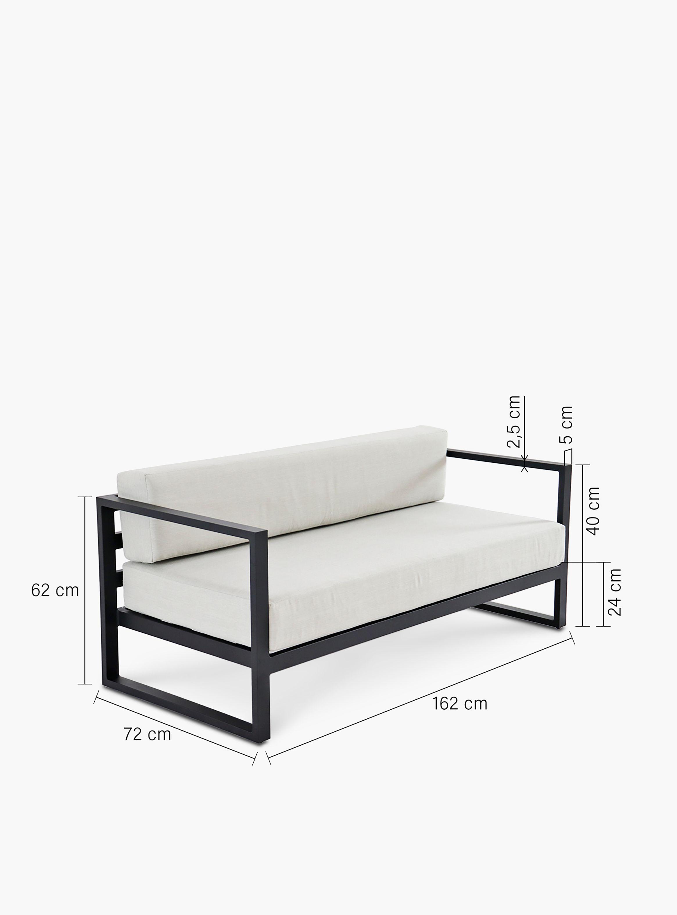 Sofá 2C Montego OLE Negro/Beige-8