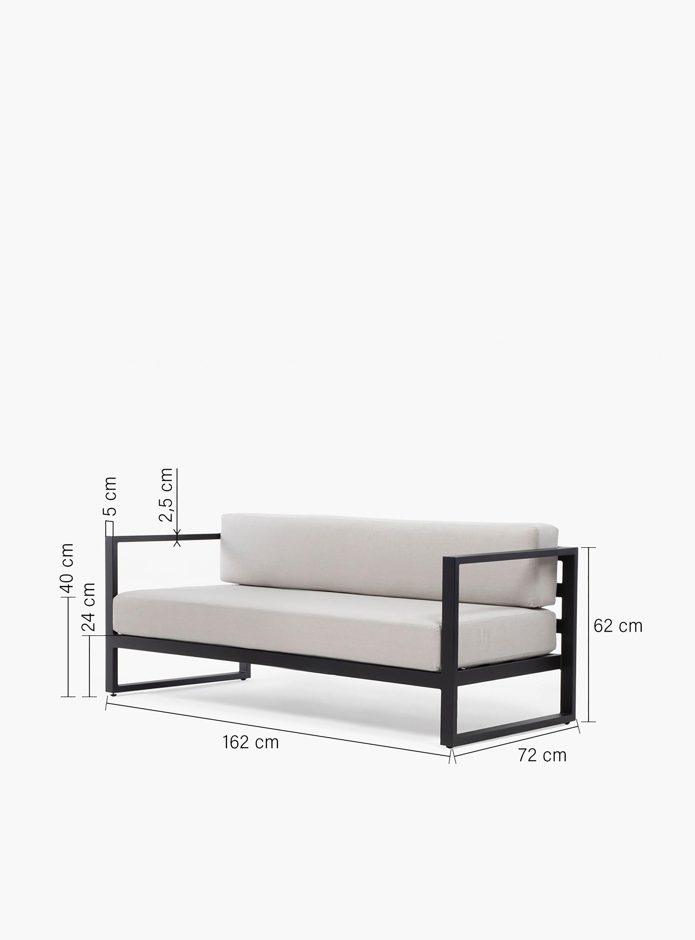 Sofá 2C Montego OLE Negro/Beige-8
