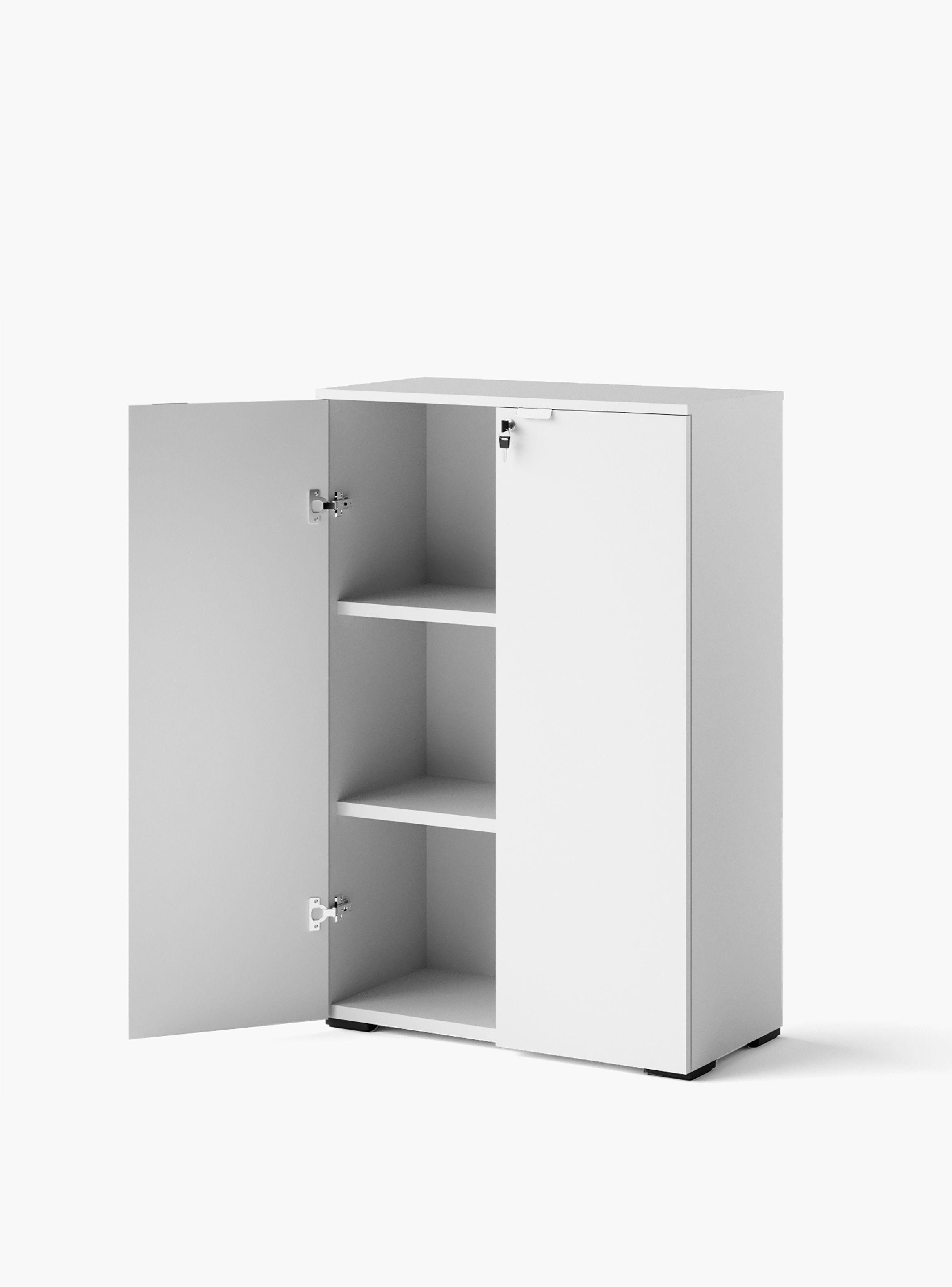 Gabinete Oficina Medio Space 2 puertas Blanco-2