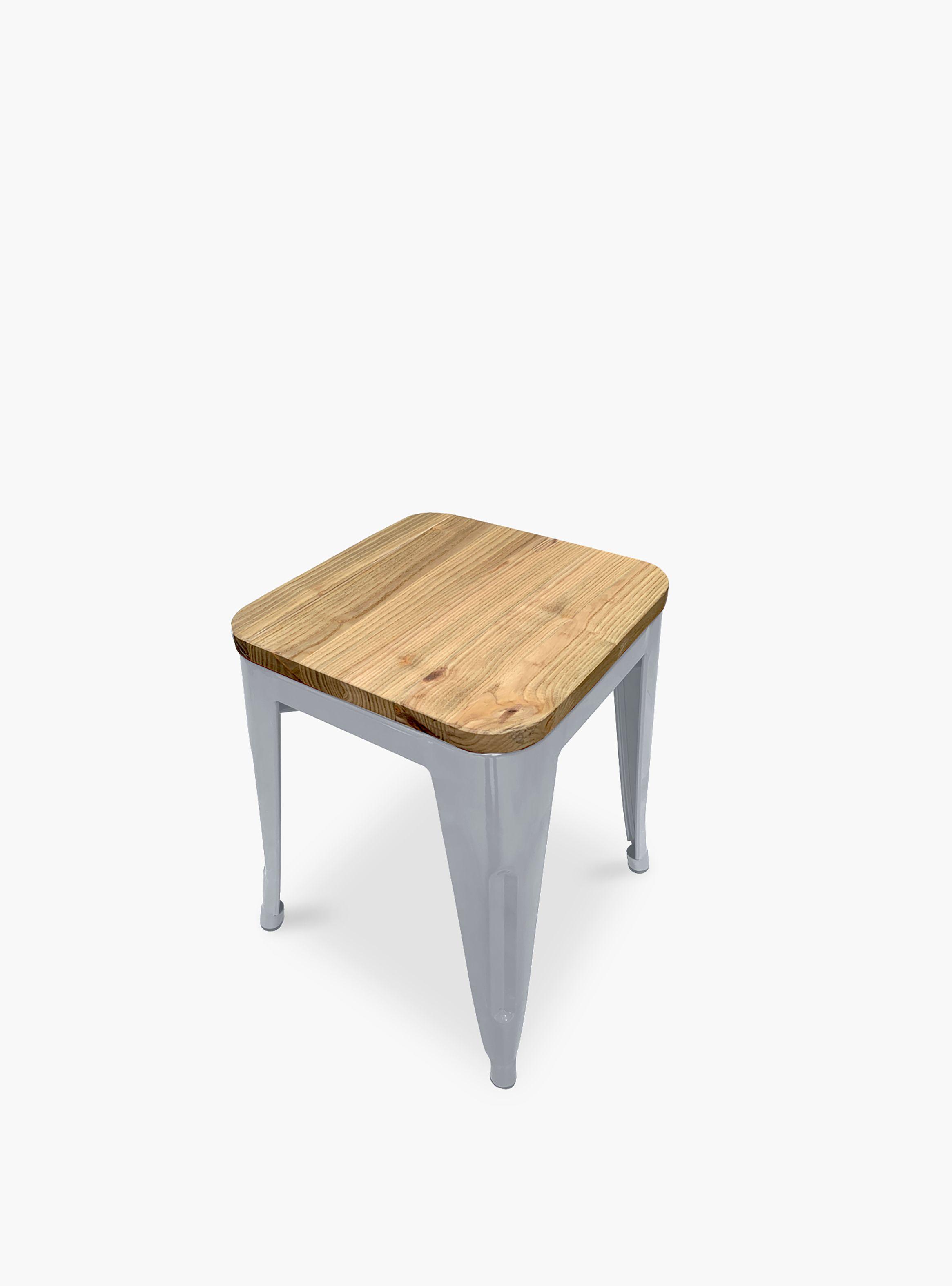 Piso Tolix Asiento Madera Metal-2