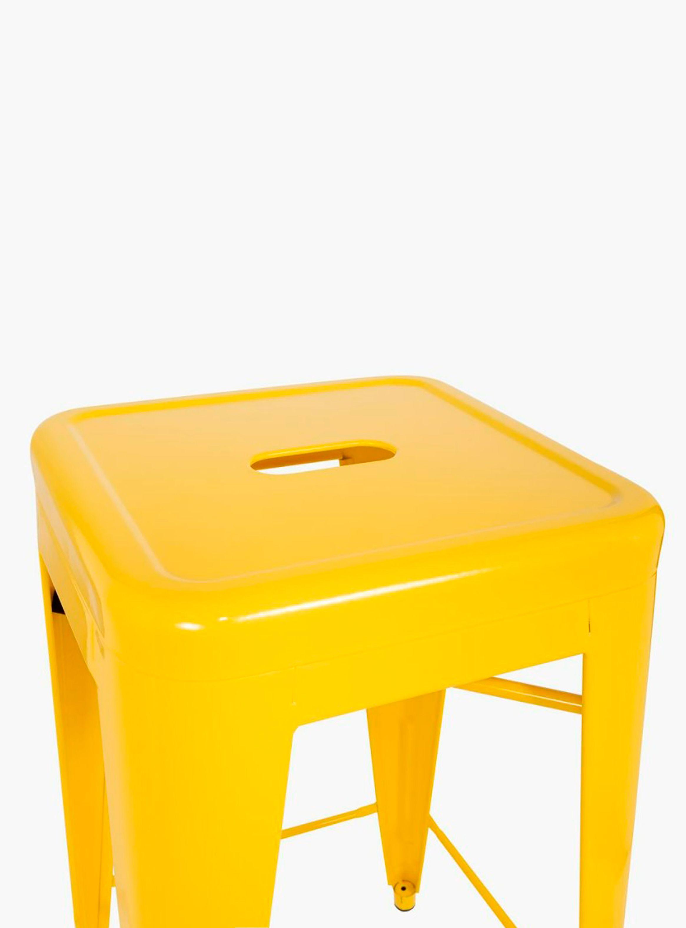 Pack 4 Taburetes Tolix 77 Asiento Metal Amarillo-2